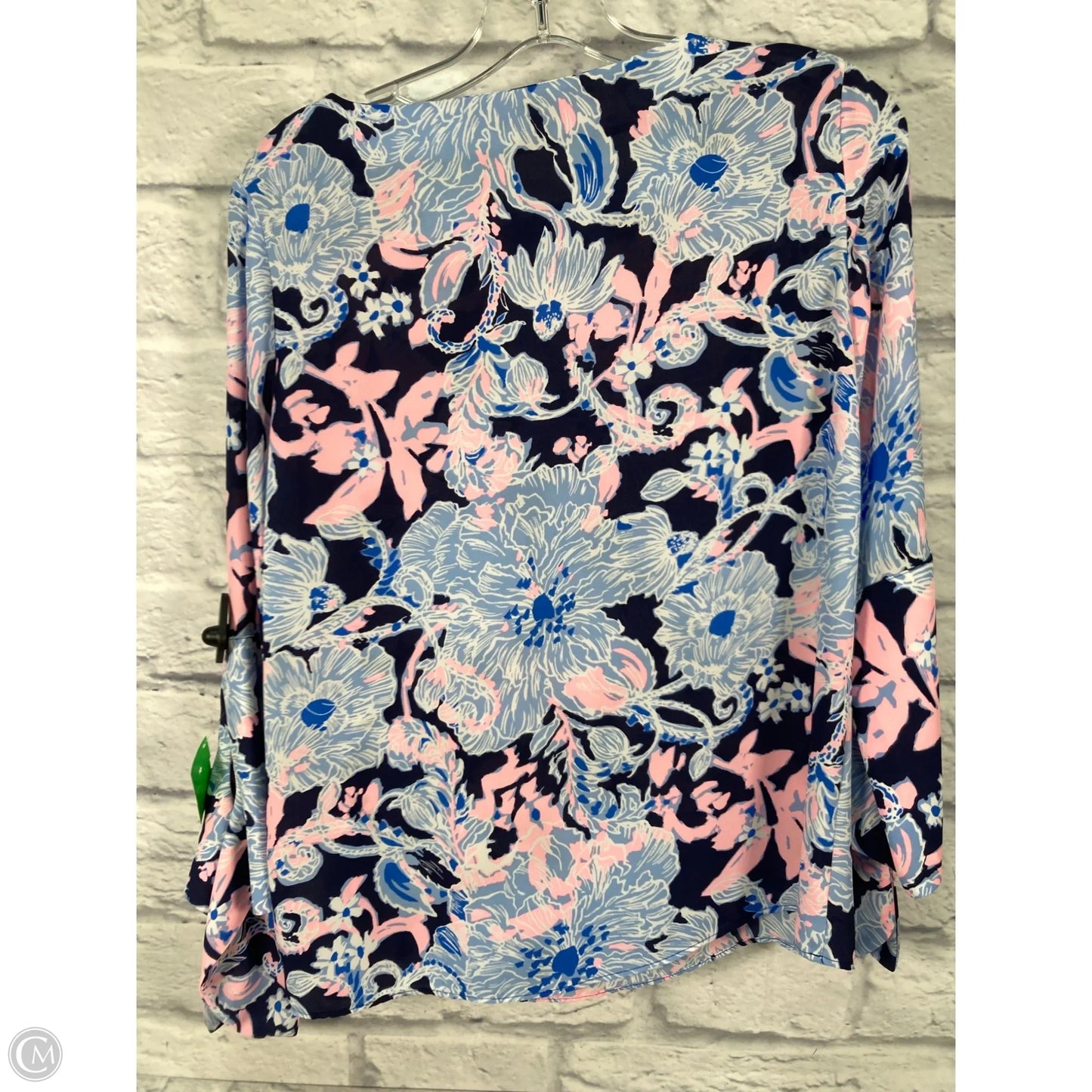 Blouse Designer By Lilly Pulitzer In Blue & Pink, Size: Xs