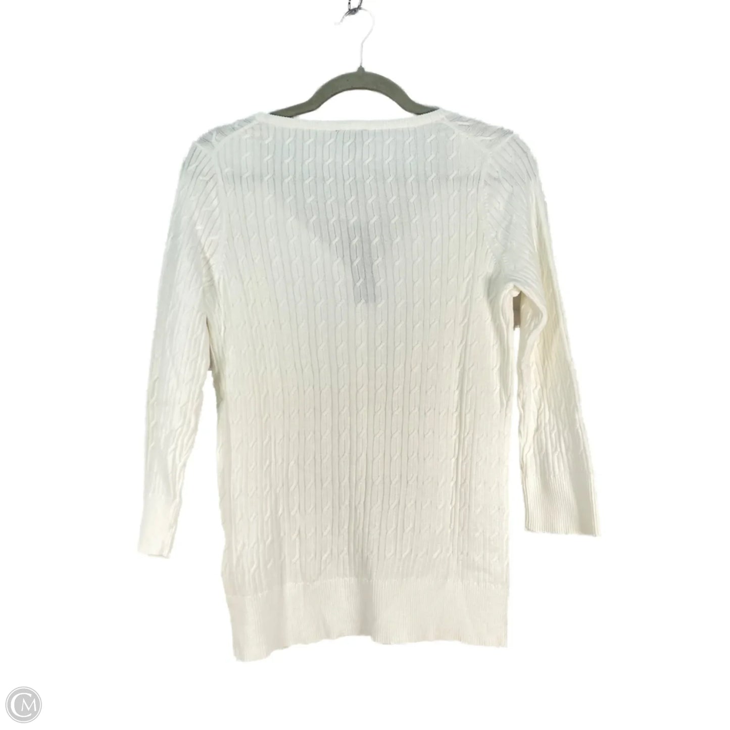 Sweater Cardigan By Talbots In Cream, Size: S