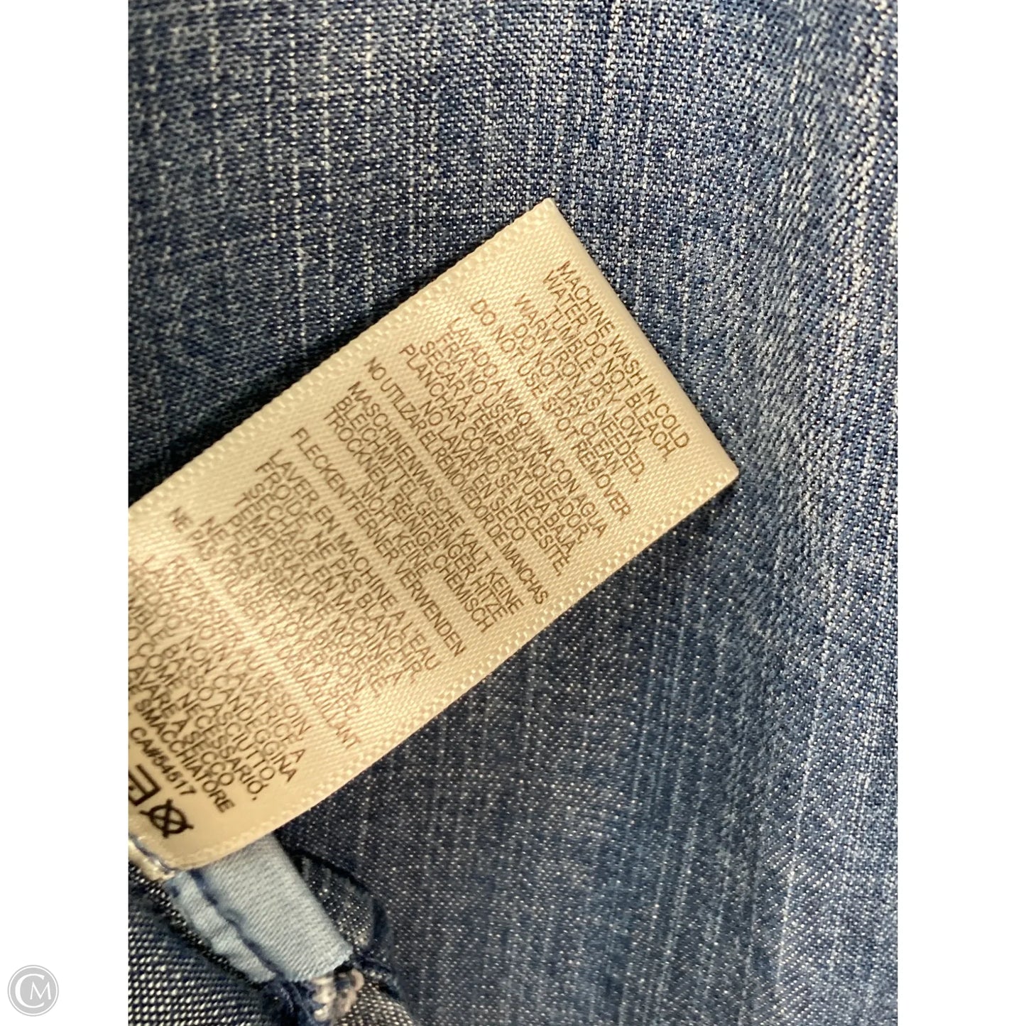 Top Long Sleeve By Cloth & Stone In Blue Denim, Size: S