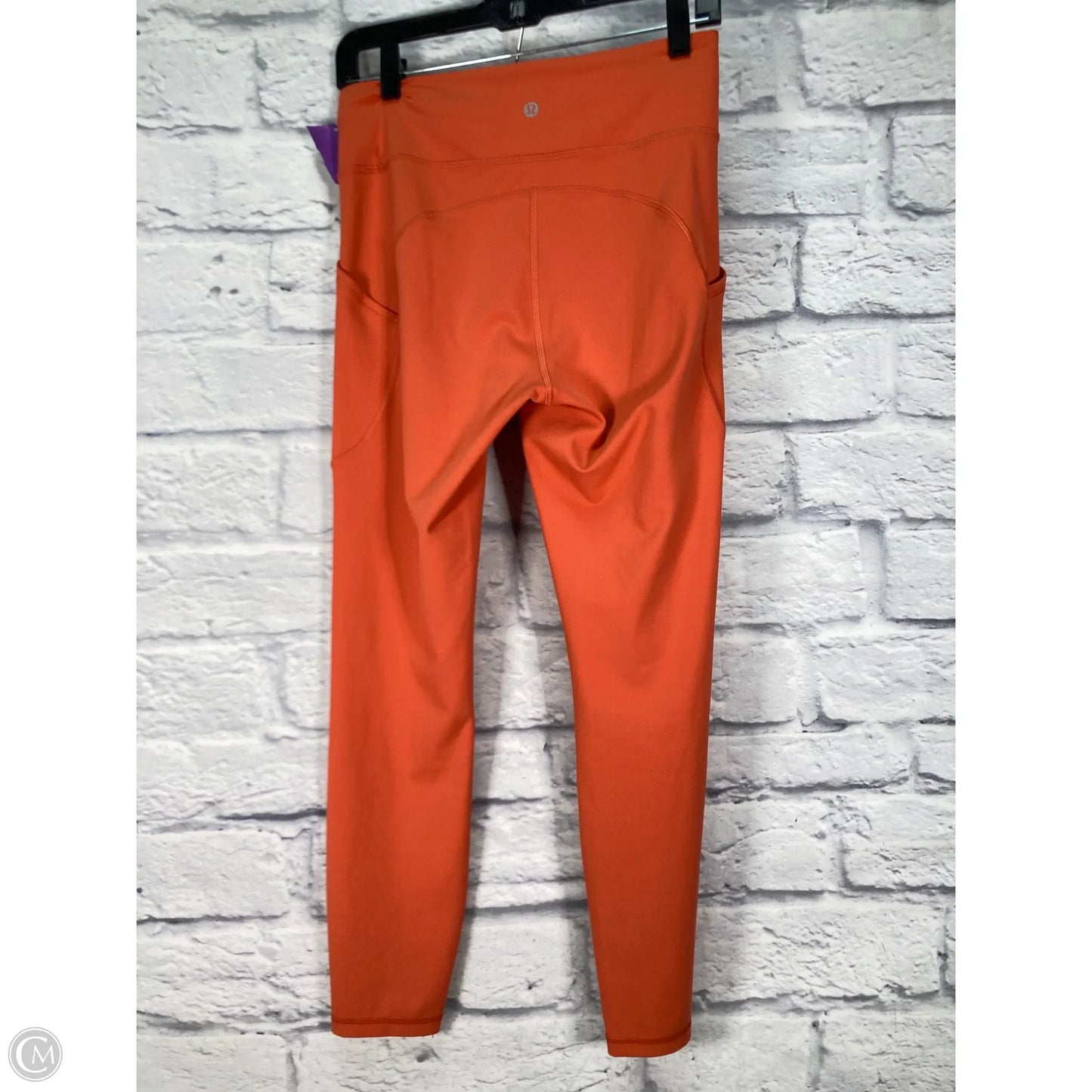 Athletic Leggings By Lululemon In Orange, Size: 8