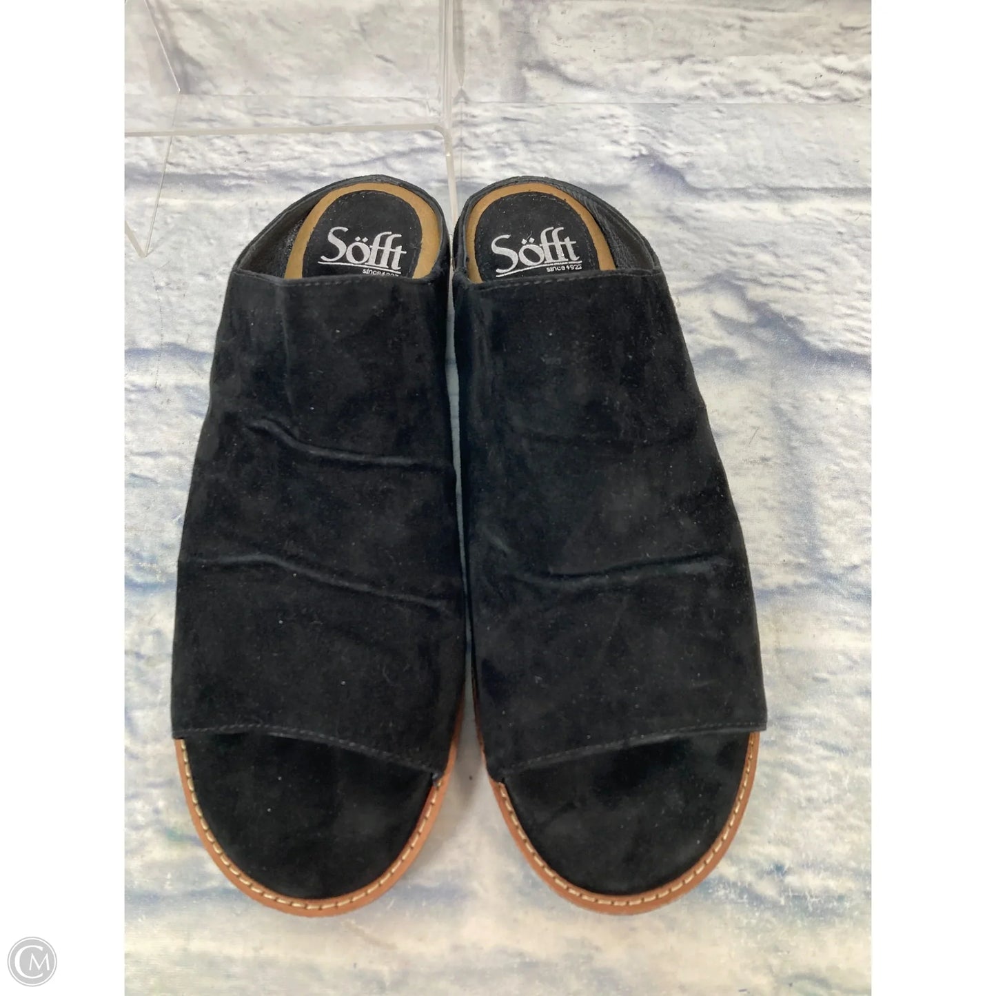 Sandals Heels Block By Sofft In Black, Size: 8.5