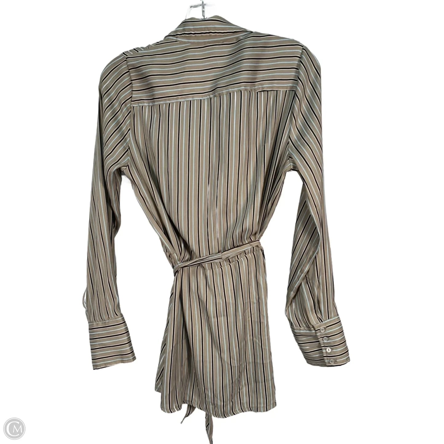 Tunic Long Sleeve By Free People In Blue & Brown, Size: S