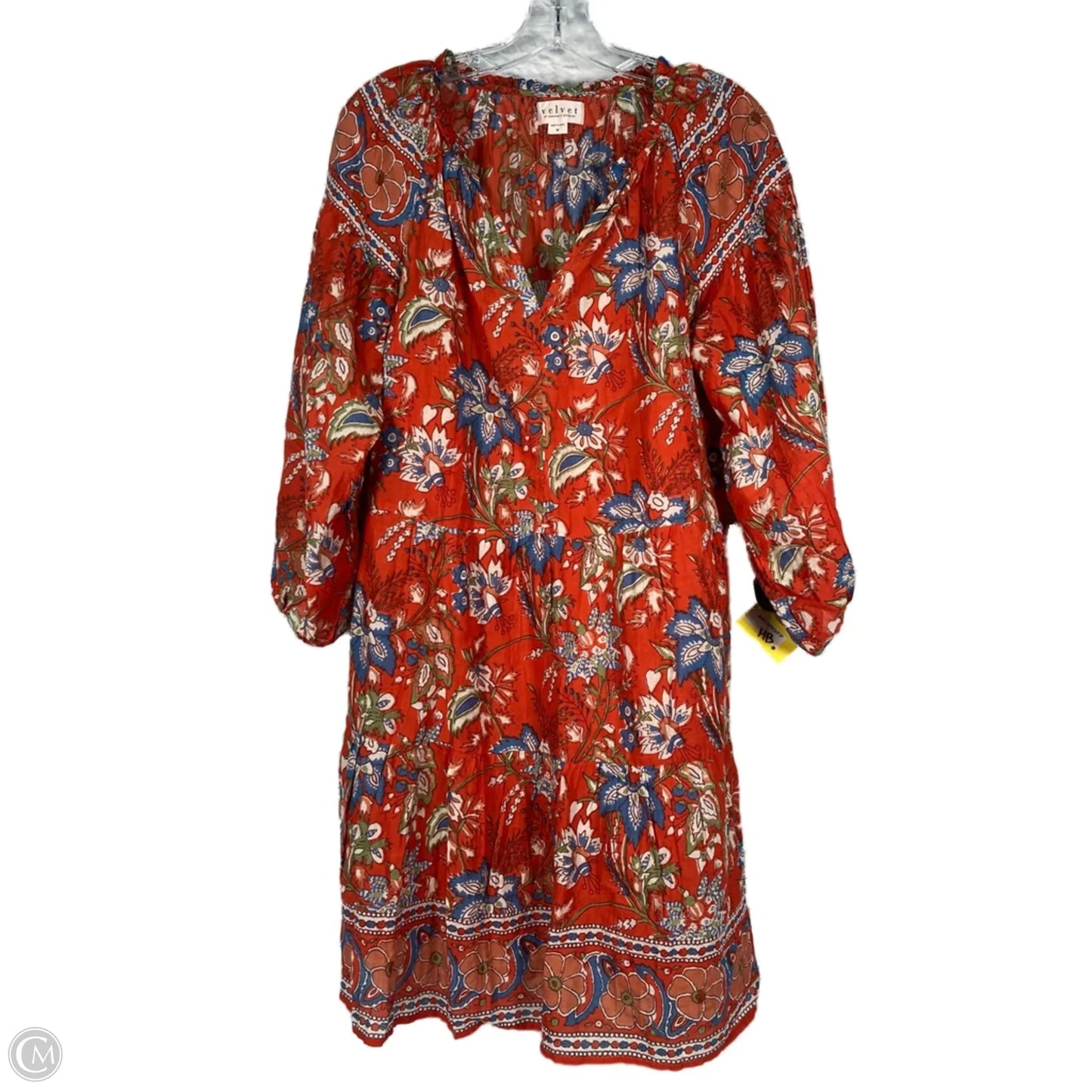 Dress Casual Short By Velvet By Graham & Spencer In Blue & Red, Size: M