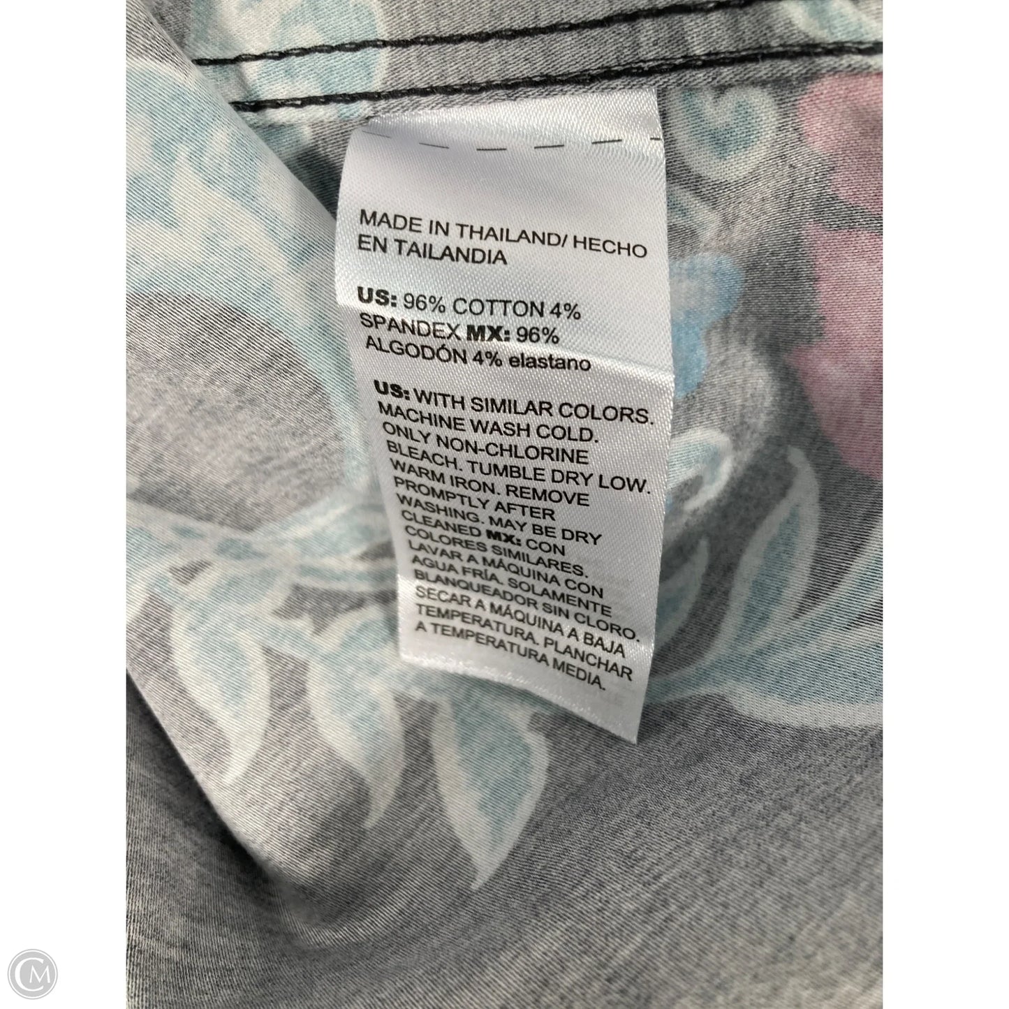 Top Long Sleeve By Chicos In Floral Print, Size: M