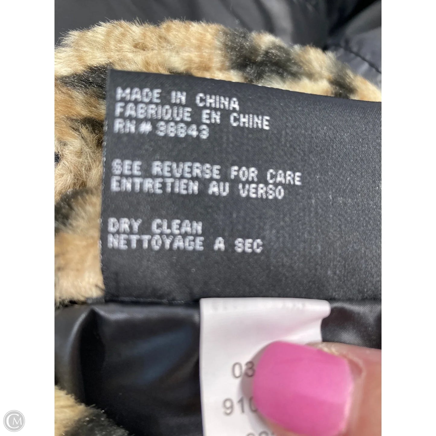 Coat Faux Fur & Sherpa By Via Spiga In Black & Brown, Size: M