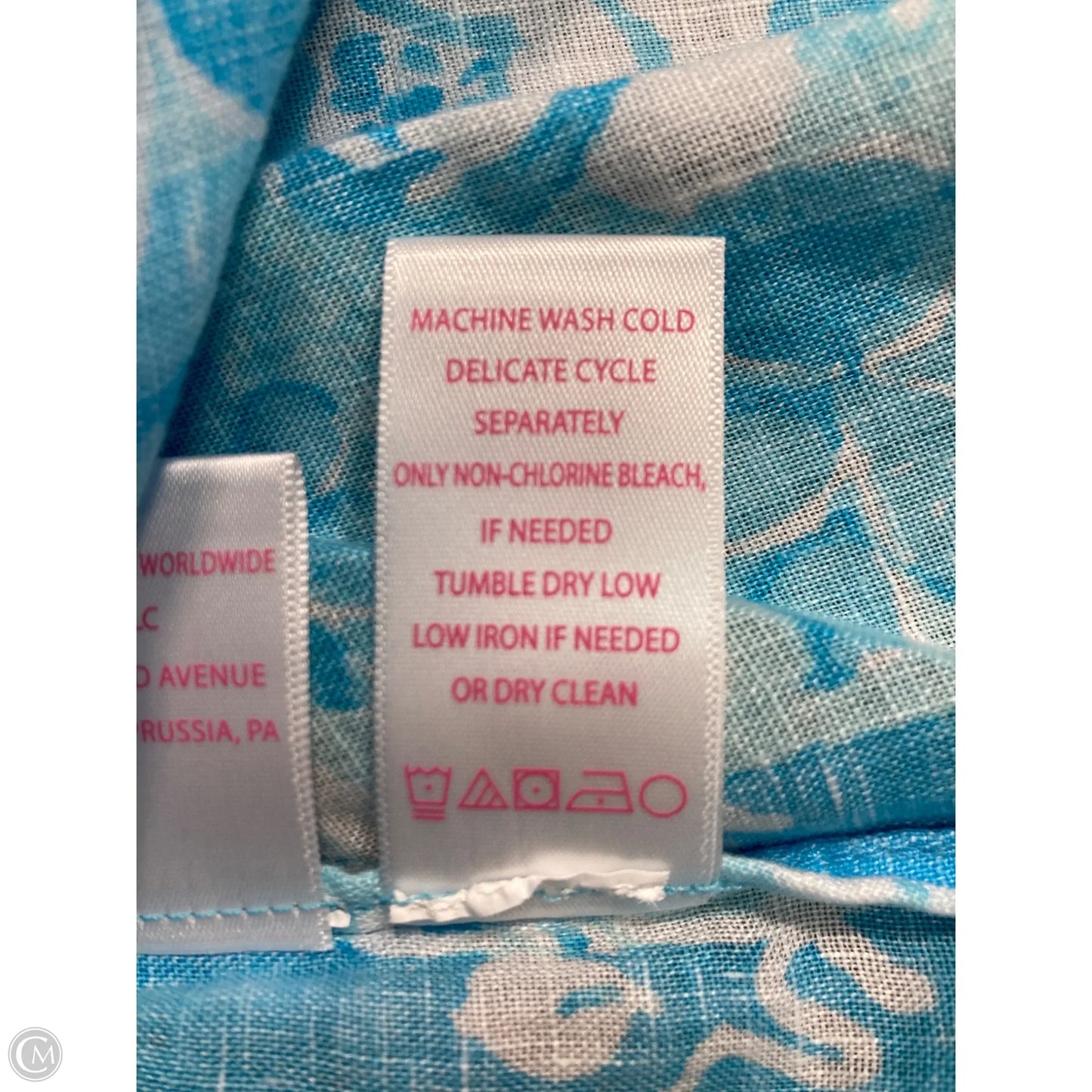 Top Long Sleeve Designer By Lilly Pulitzer In Blue & White, Size: Xxs