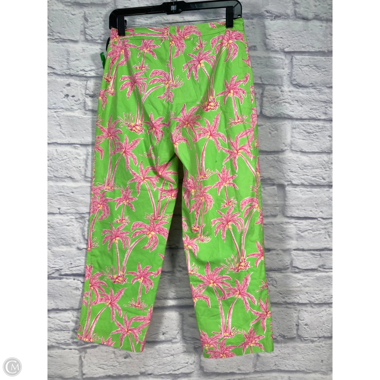 Pants Designer By Lilly Pulitzer In Green & Pink, Size: 6