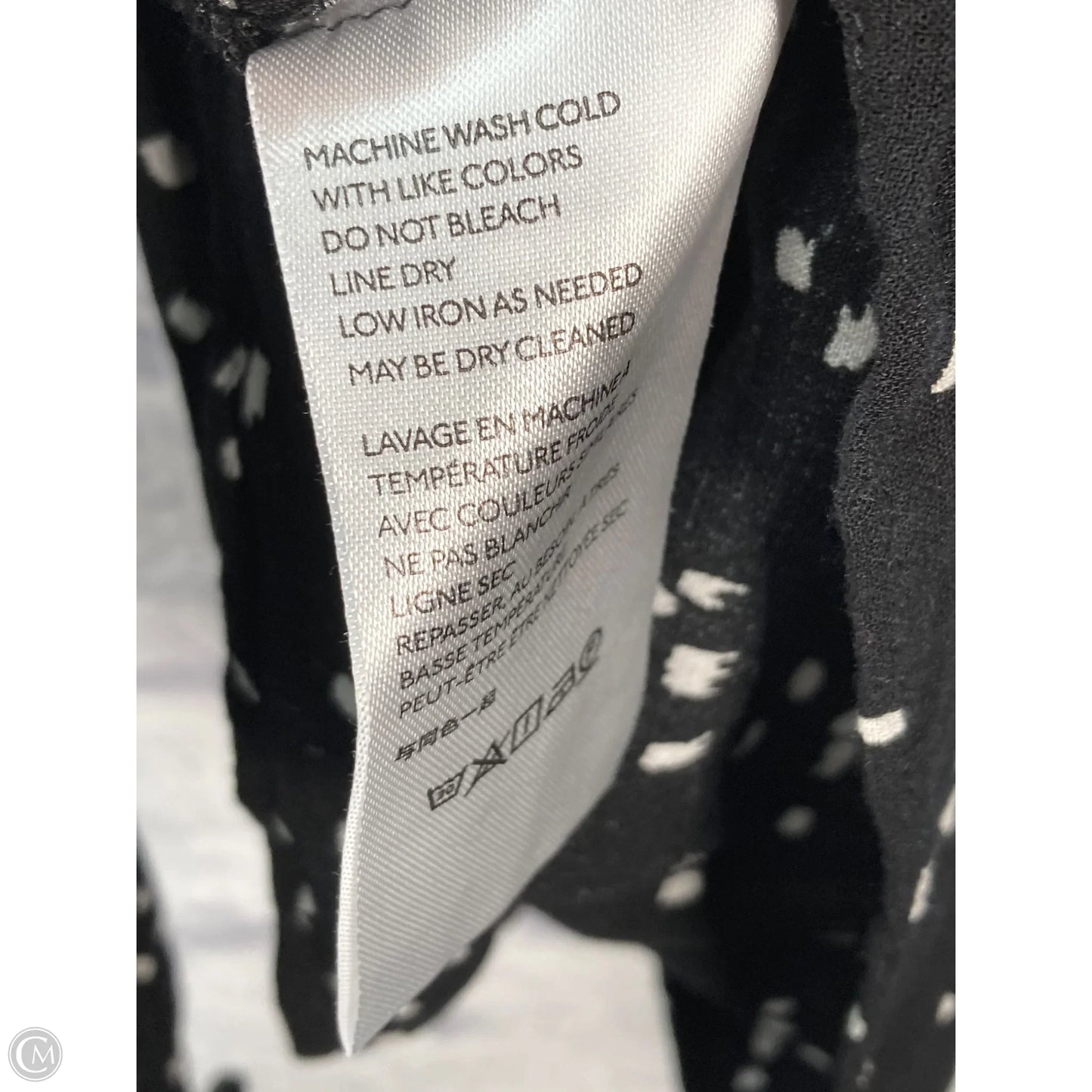 Top Long Sleeve By Maeve In Black & White, Size: S