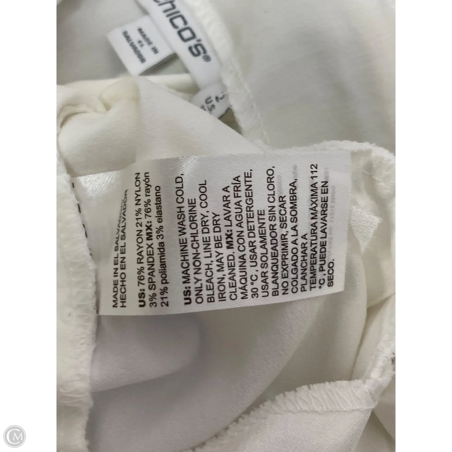 Skort By Chicos In White, Size: 10