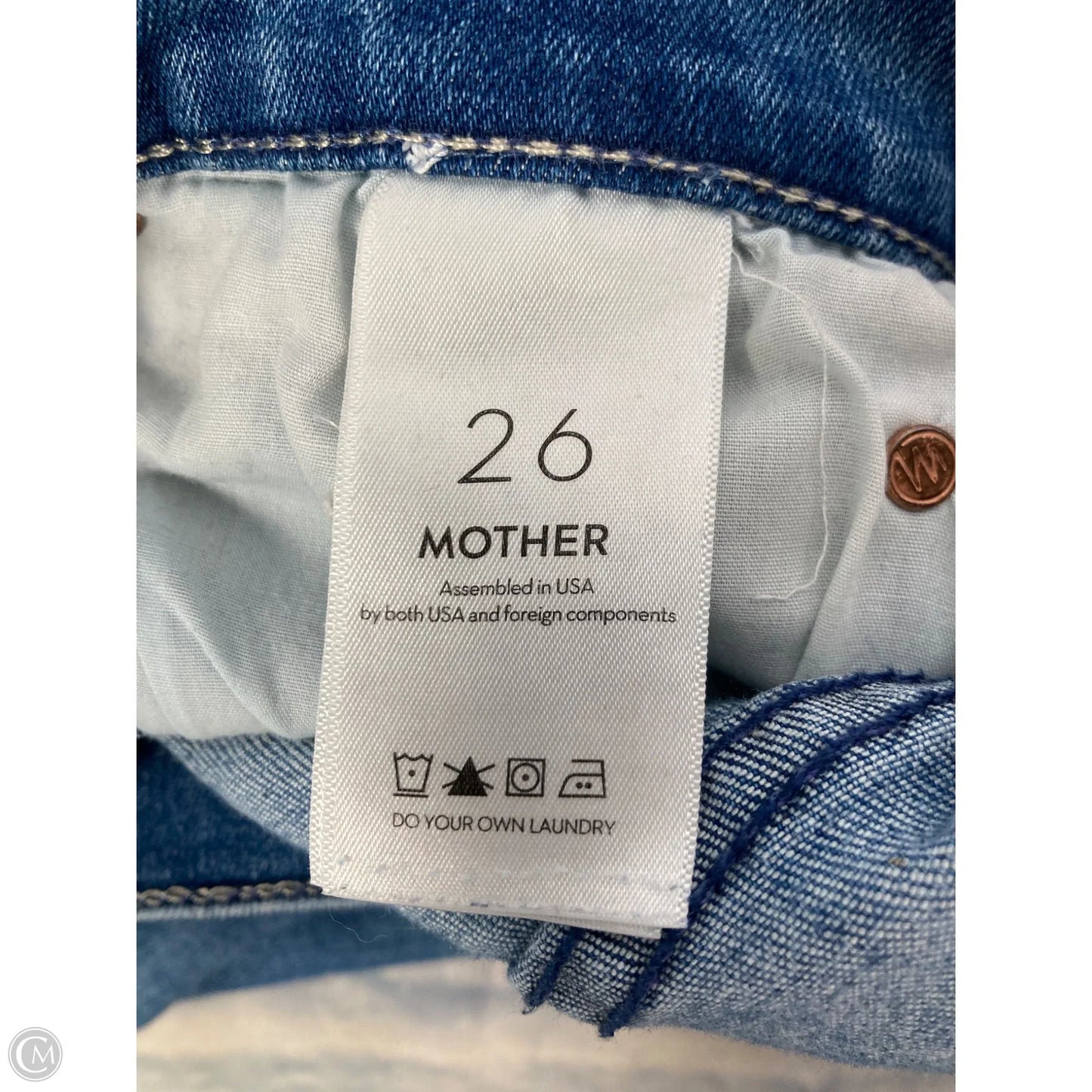 Jeans Flared By Mother In Blue Denim, Size: 2