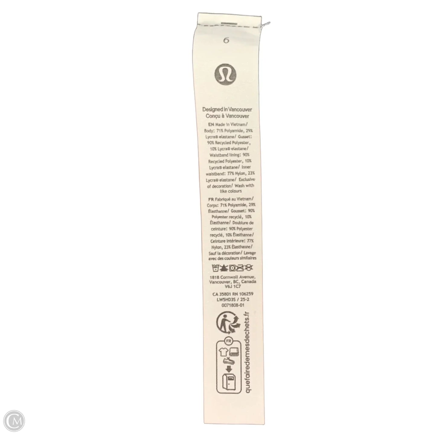 Athletic Leggings By Lululemon In Black, Size: 6