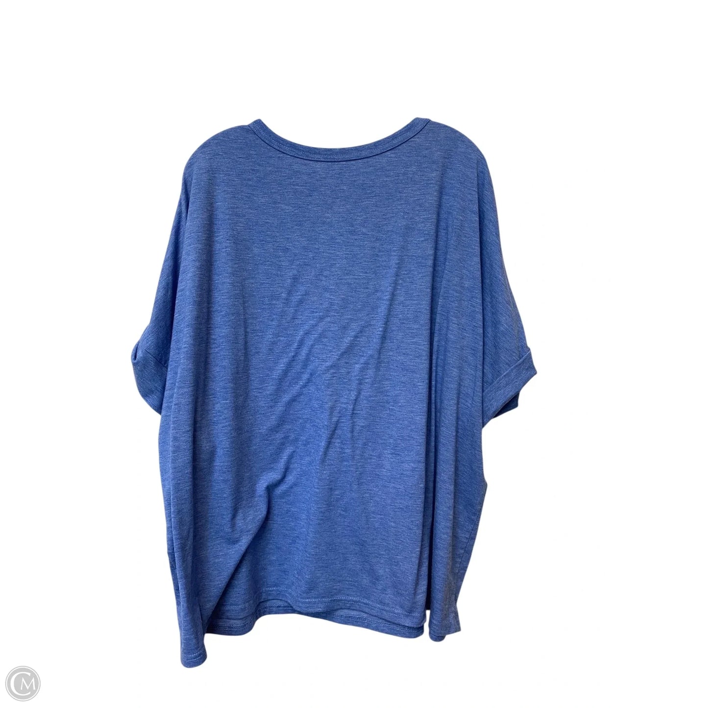 Top Short Sleeve Basic By Clothes Mentor In Blue, Size: 2x