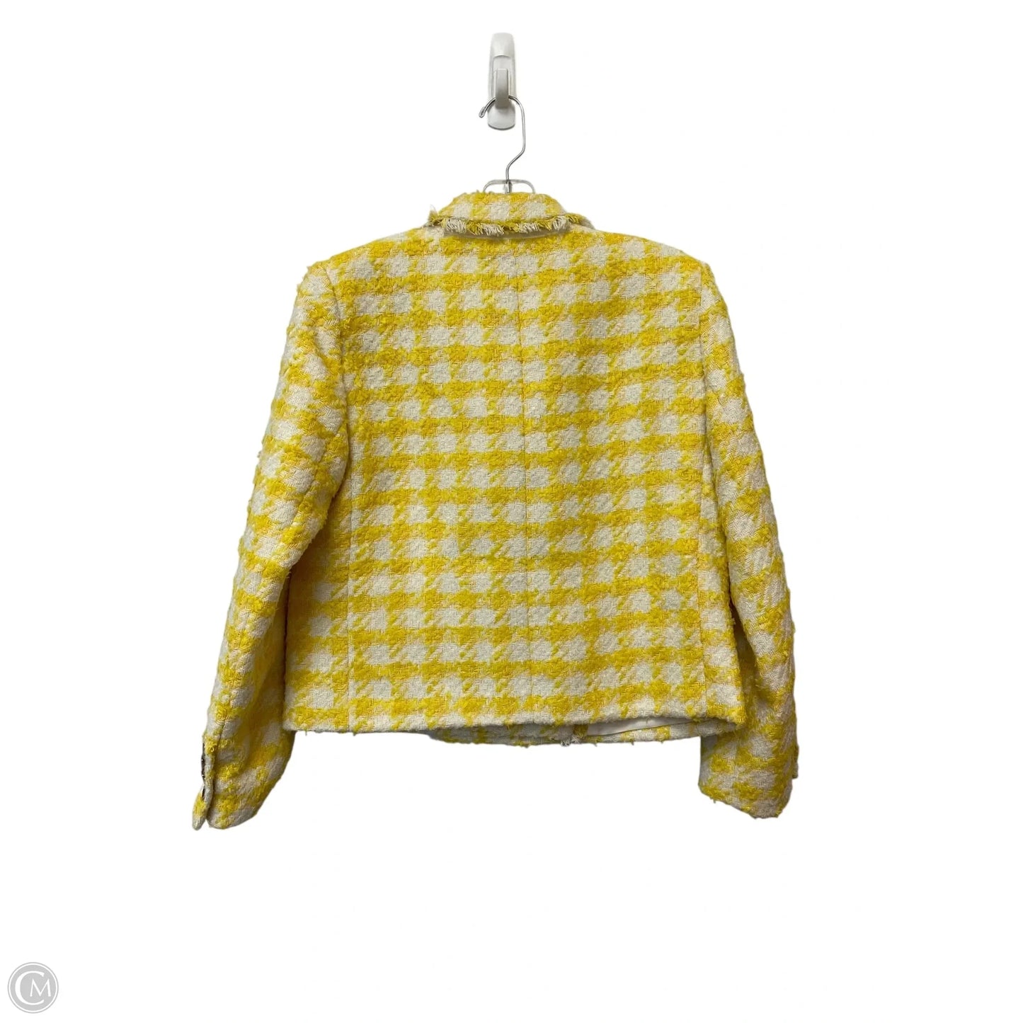 Blazer By Ann Taylor In White & Yellow, Size: 6p