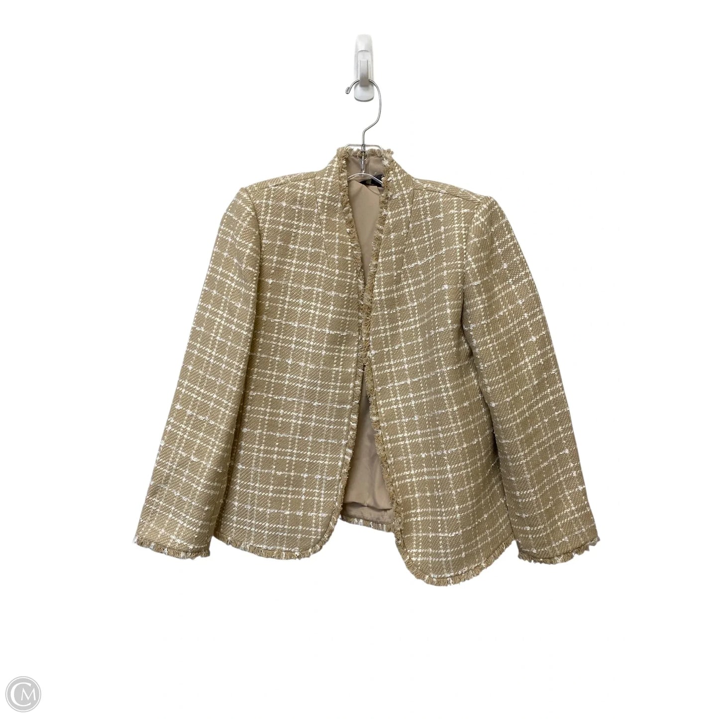 Blazer By Ann Taylor In Tan & White, Size: 4p
