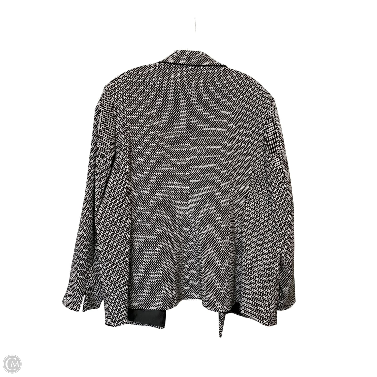 Blazer By Calvin Klein In Zebra Print, Size: Xl