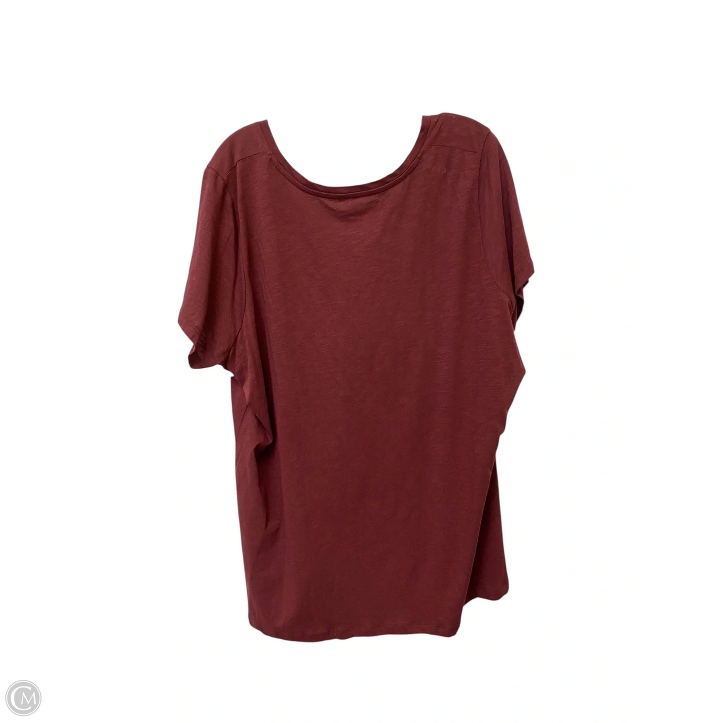 Top Short Sleeve By Madewell In Maroon, Size: 2x