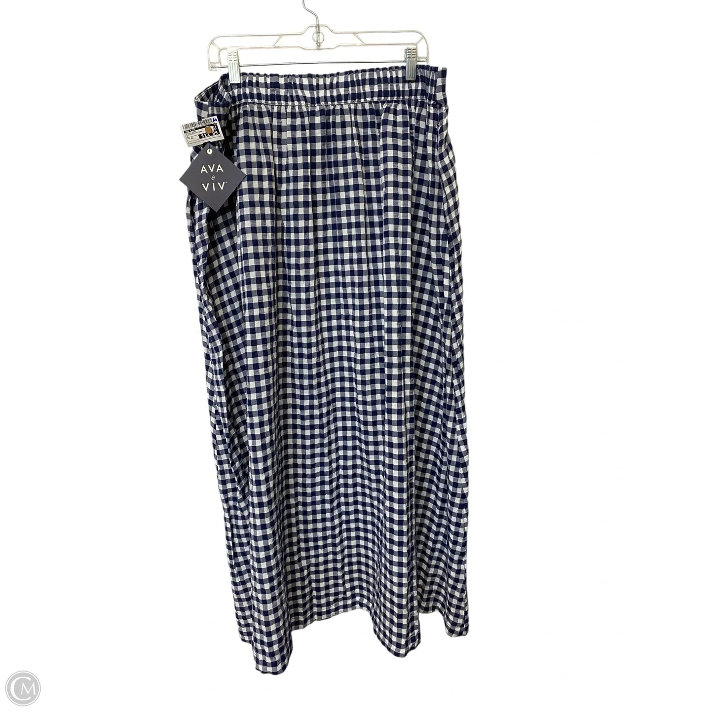 Skirt Maxi By Ava & Viv In Checkered Pattern, Size: Xl