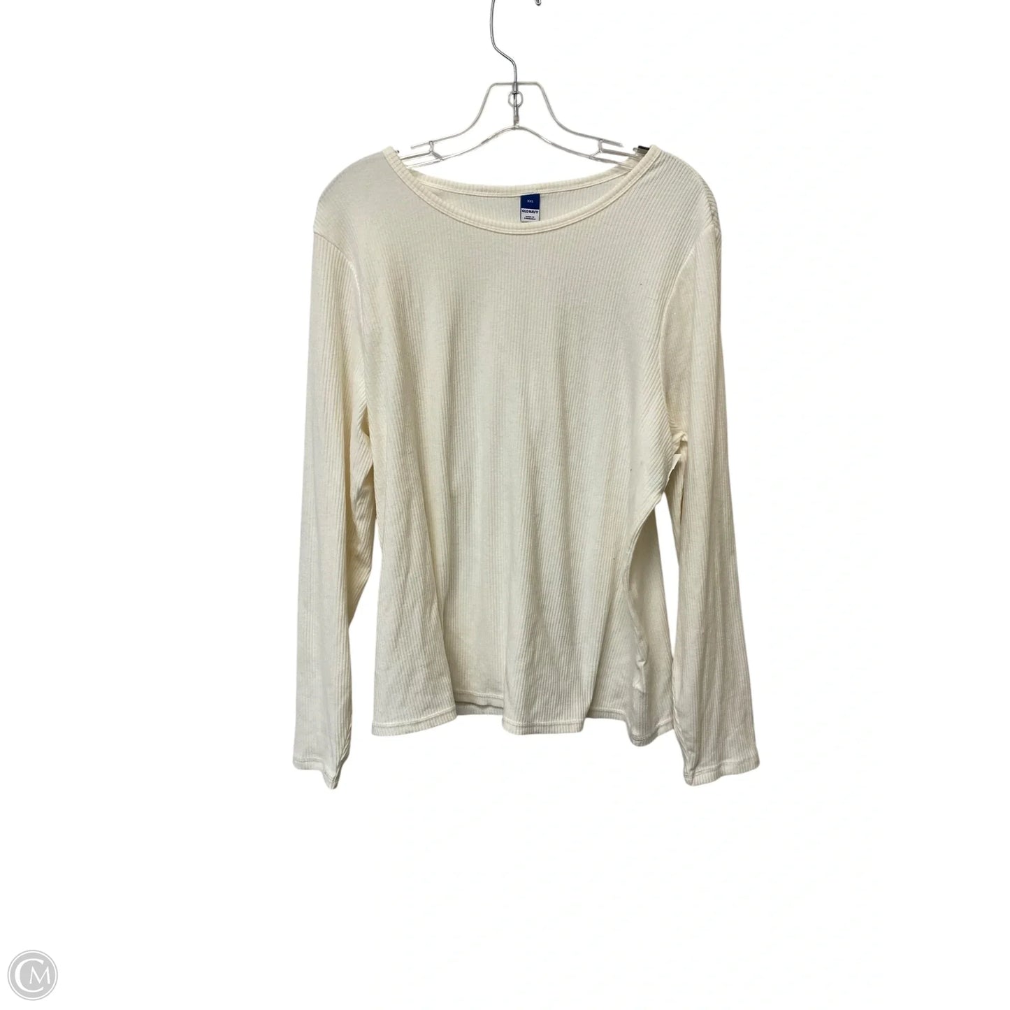 Top Long Sleeve By Old Navy In Cream, Size: 2x