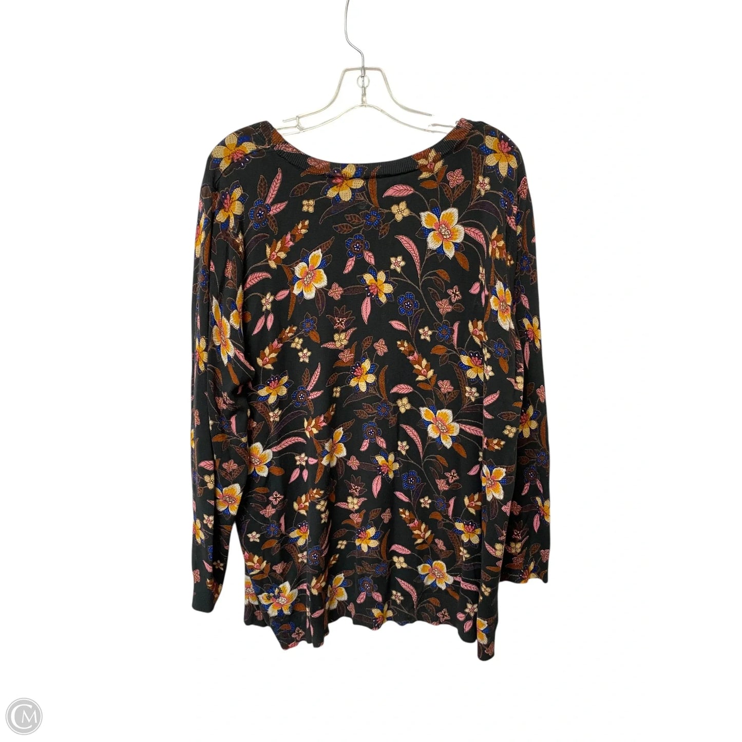 Sweater By Daniel Rainn In Floral Print, Size: 3x