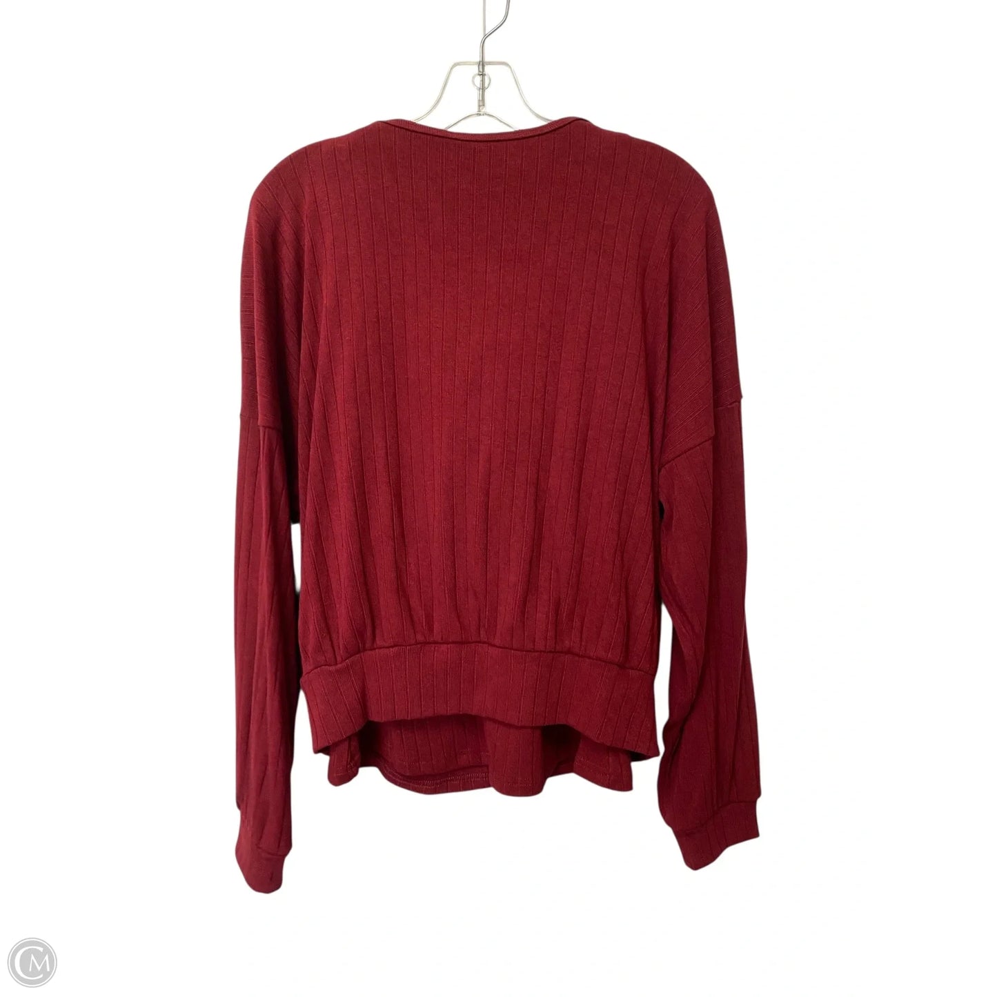 Top 2pc Long Sleeve By Clothes Mentor In Red, Size: L