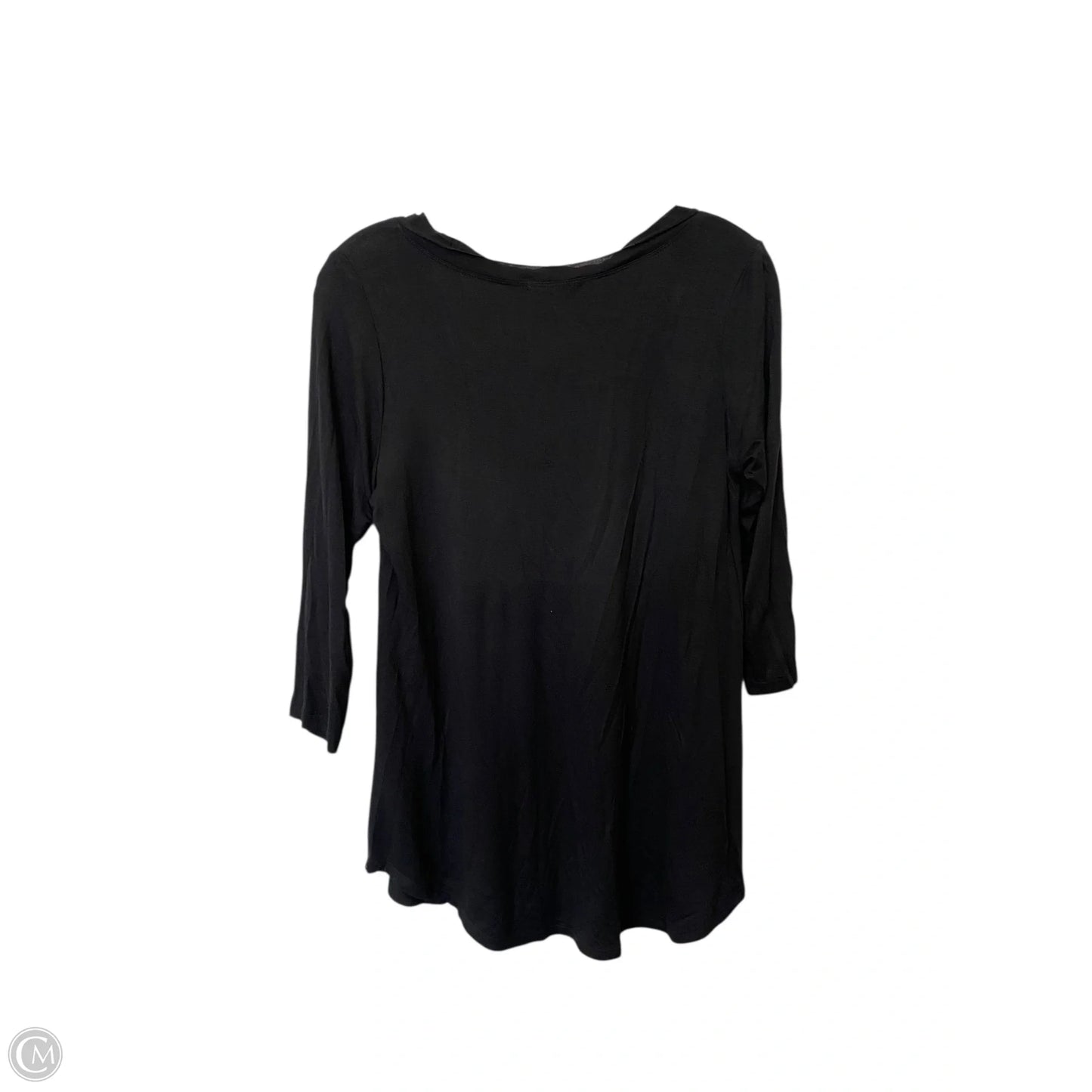 Top 3/4 Sleeve By Bordeaux In Black, Size: S
