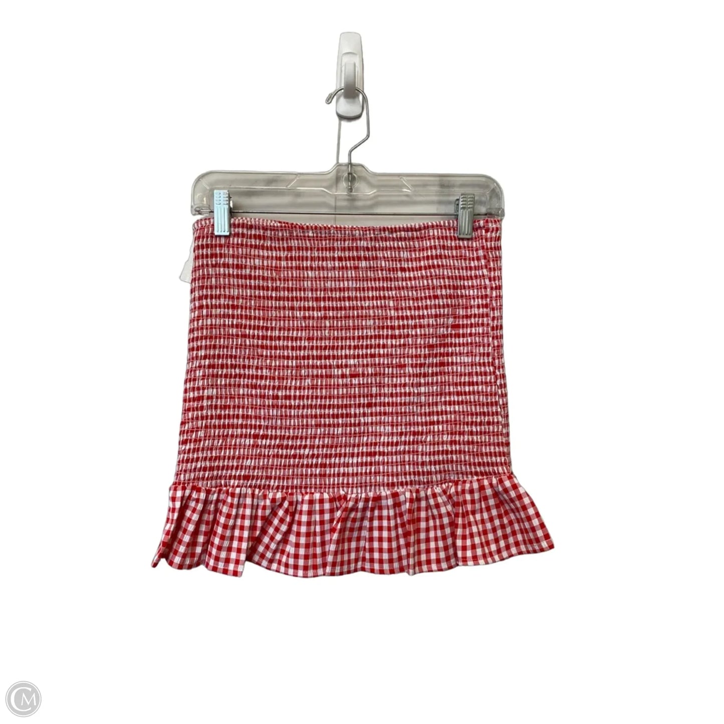 Skirt Mini & Short By Day + Moon In Checkered Pattern, Size: M