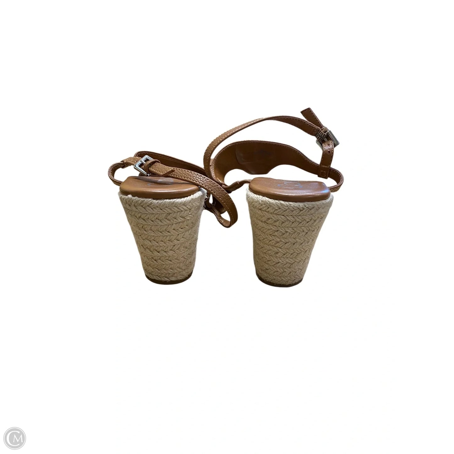 Sandals Heels Wedge By Calvin Klein In Brown, Size: 10