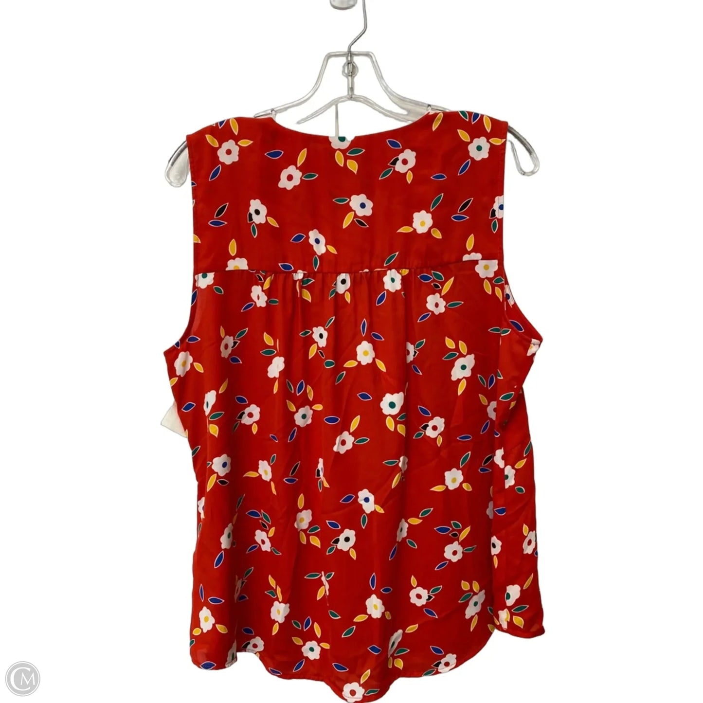 Top Sleeveless By Cabi In Red, Size: L