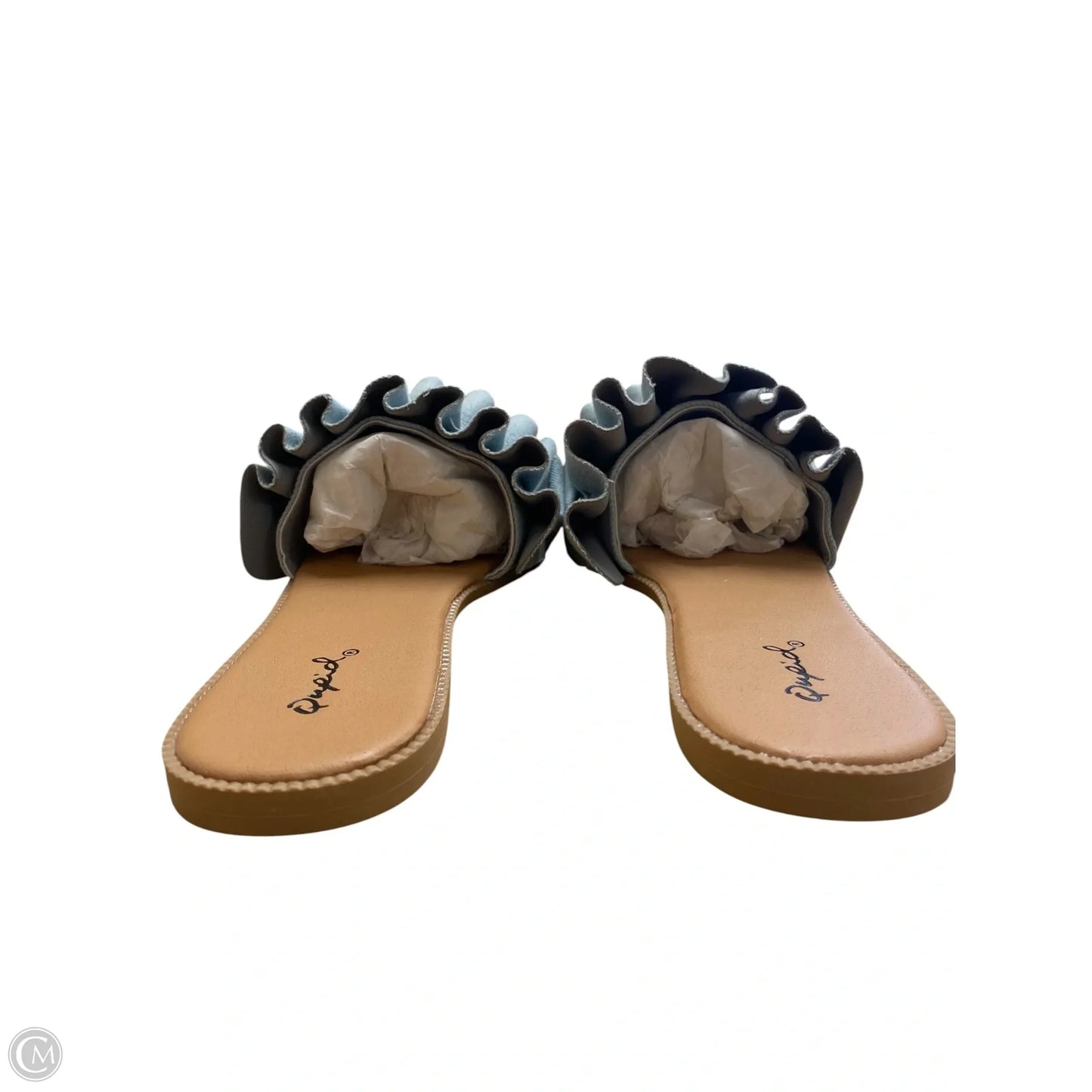 Sandals Flats By Qupid In Blue, Size: 7.5