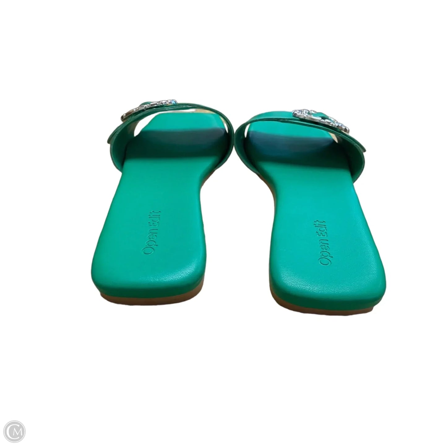 Sandals Flats By Open Edit In Green, Size: 7.5