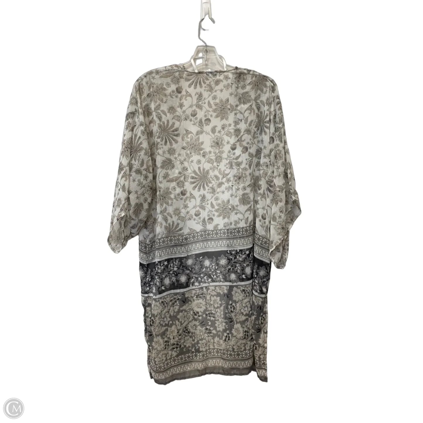 Shawl By Apt 9 In Grey & White, Size: Osfm