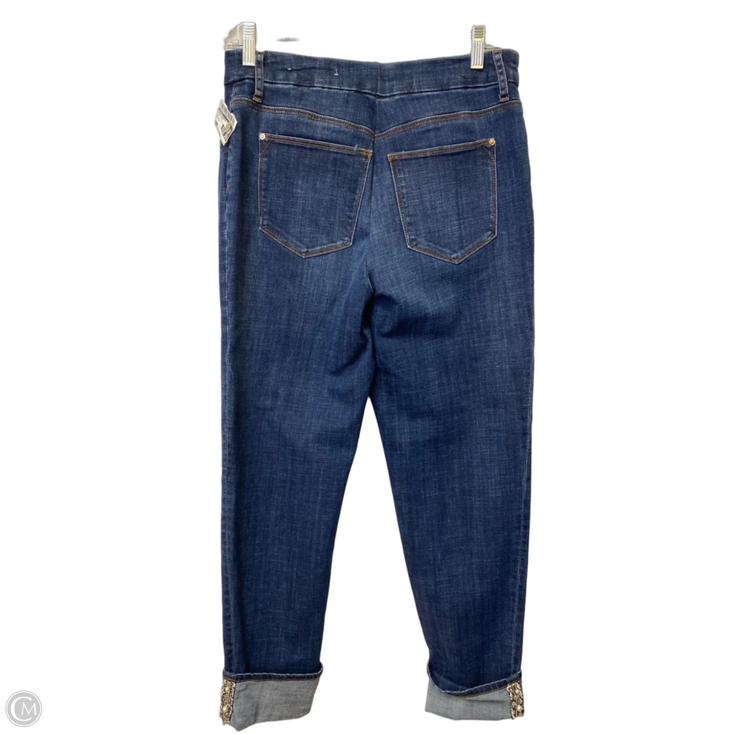 Jeans Cropped By Chicos In Blue Denim, Size: 6