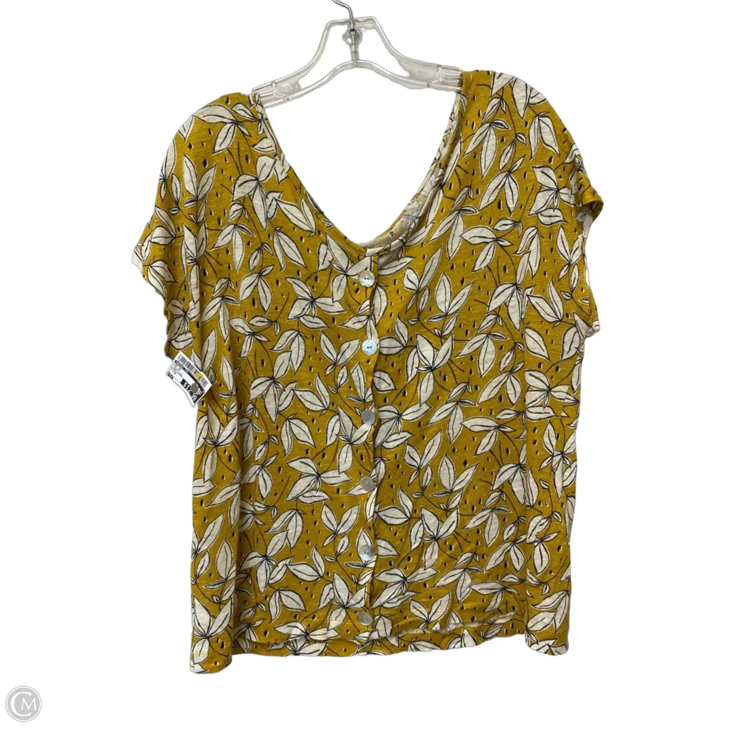 Top Short Sleeve By Rachel Zoe In Yellow, Size: M