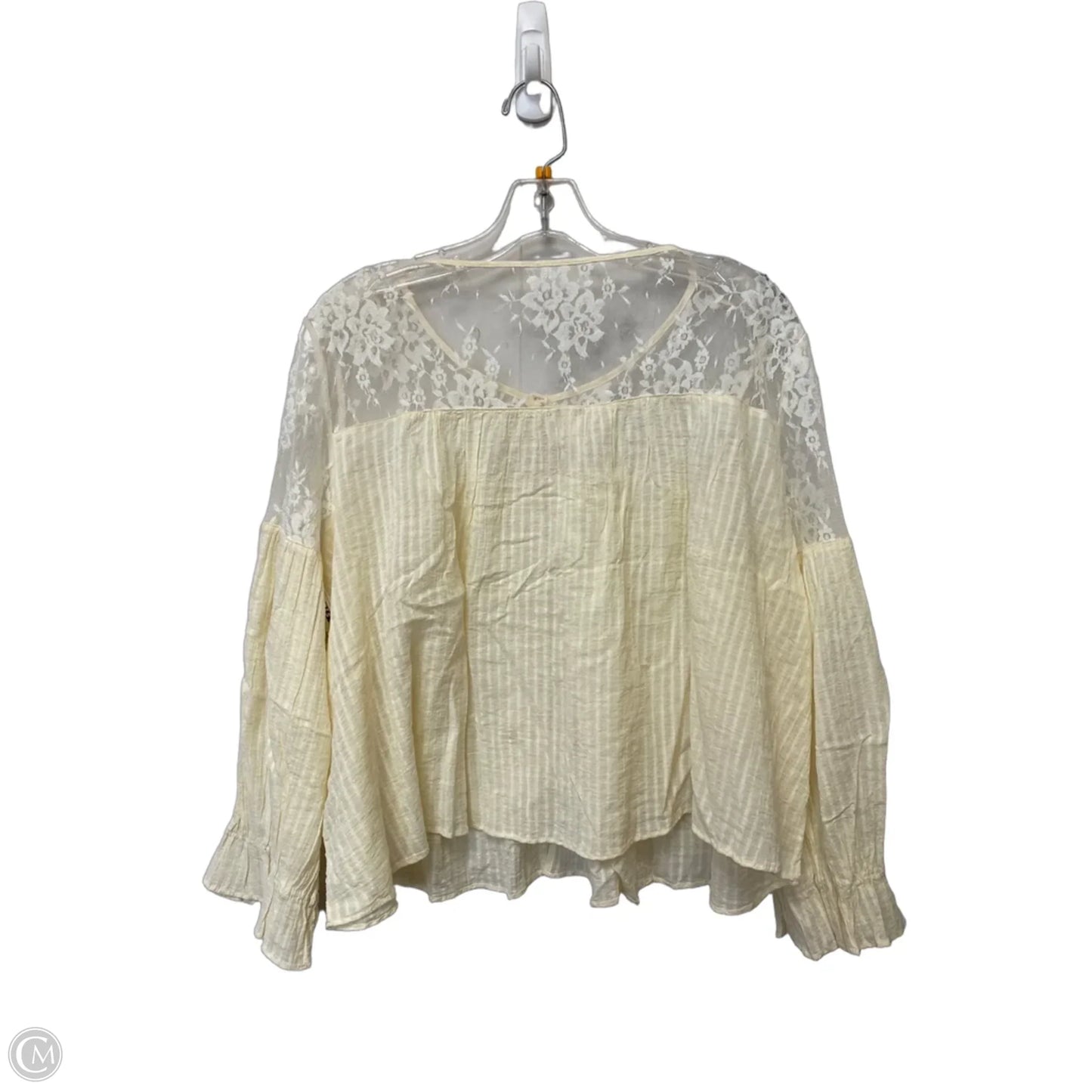 Top Long Sleeve By Free People In Cream, Size: L