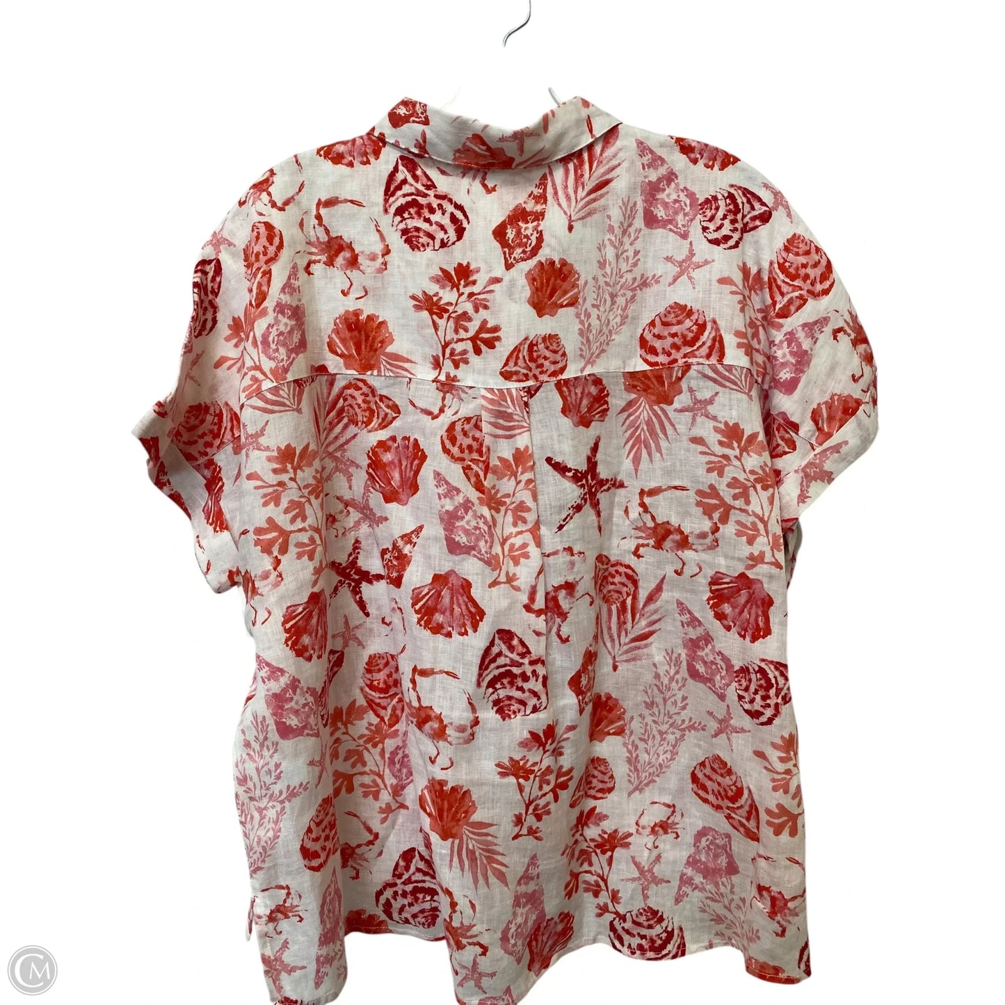 Top Short Sleeve By C And C In Red & White, Size: L