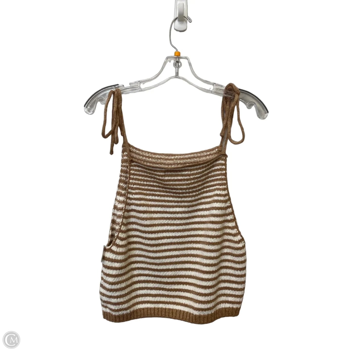 Top Sleeveless By Free People In Brown & Cream, Size: Xs