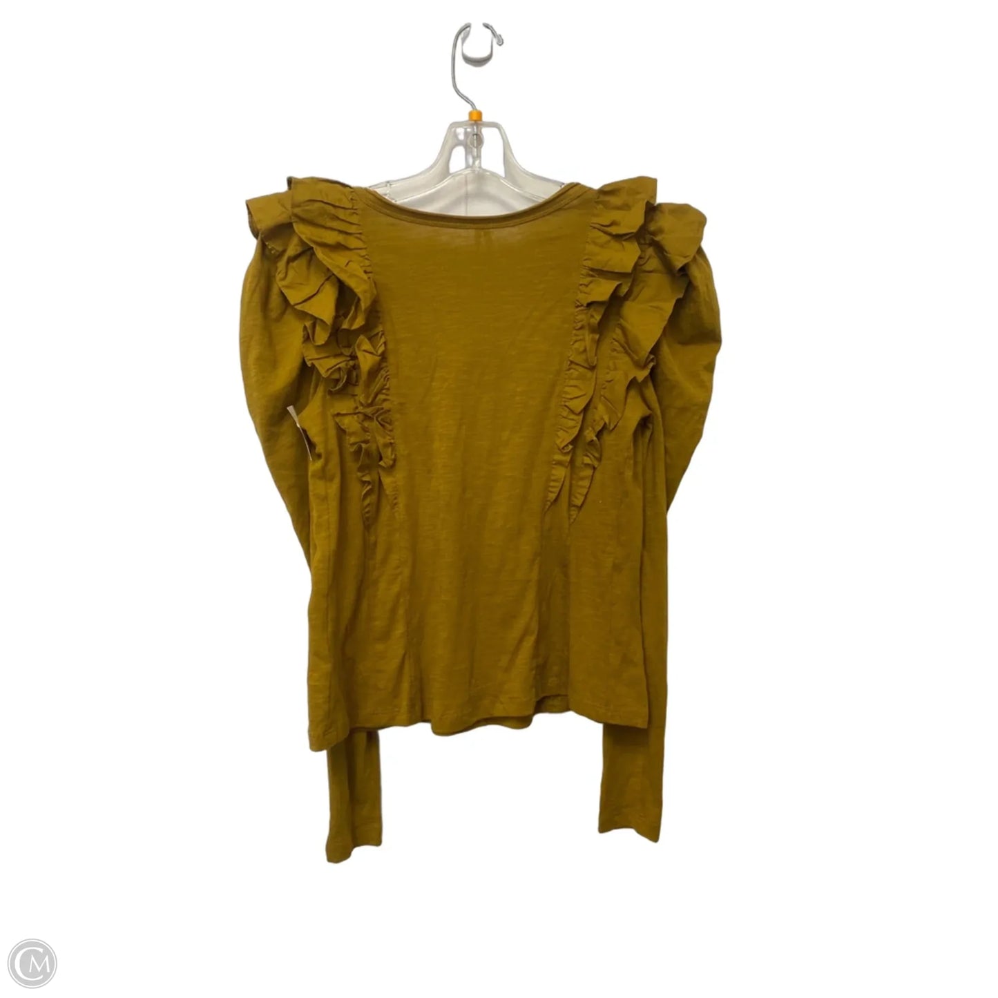 Top Long Sleeve By Anthropologie In Yellow, Size: S