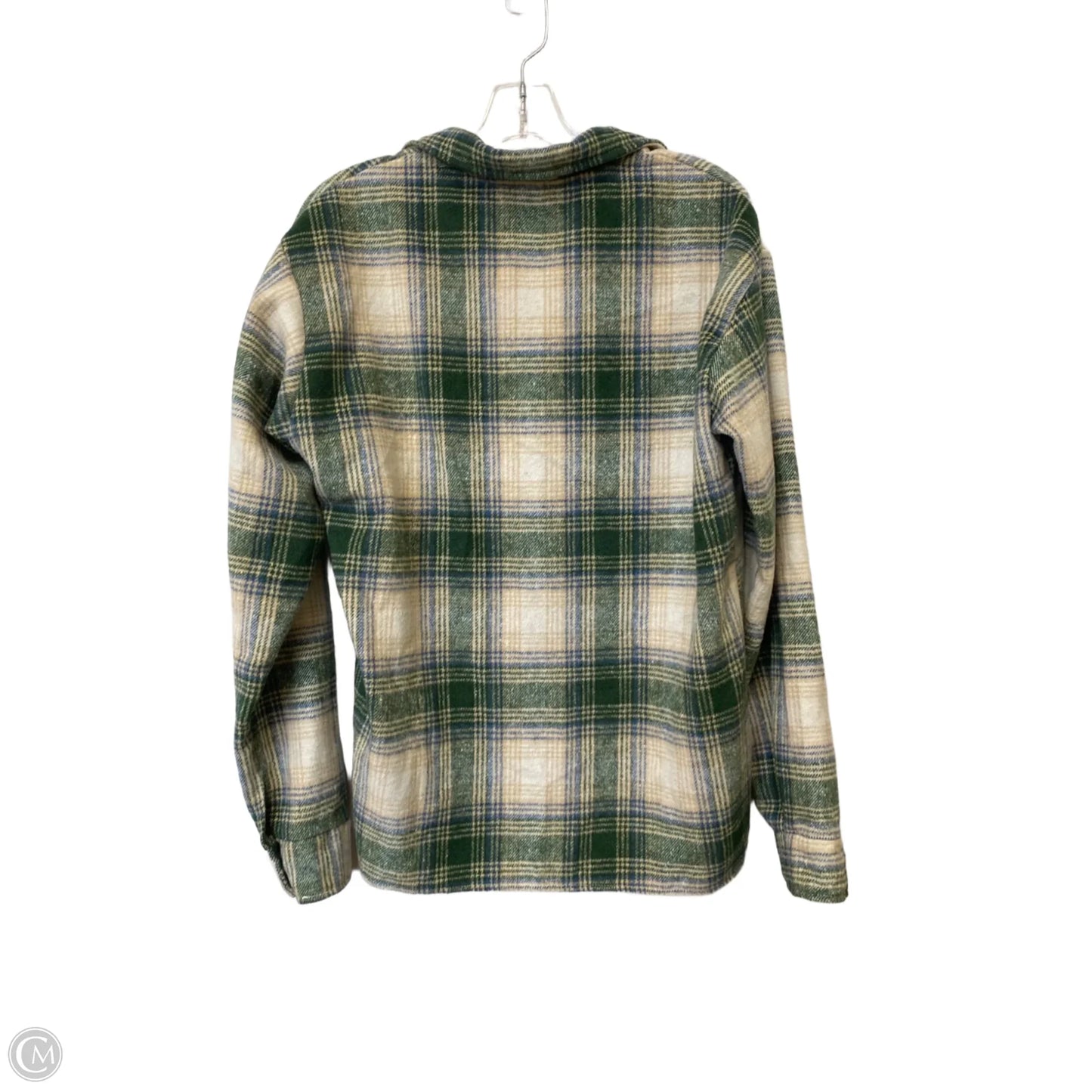 Jacket Shirt By Clothes Mentor In Green, Size: M