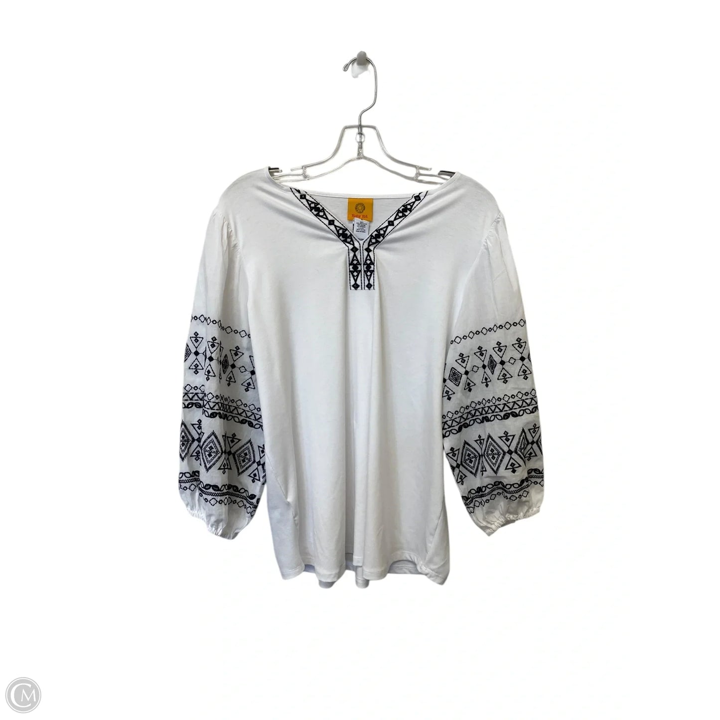Top Long Sleeve By Ruby Rd In White, Size: M