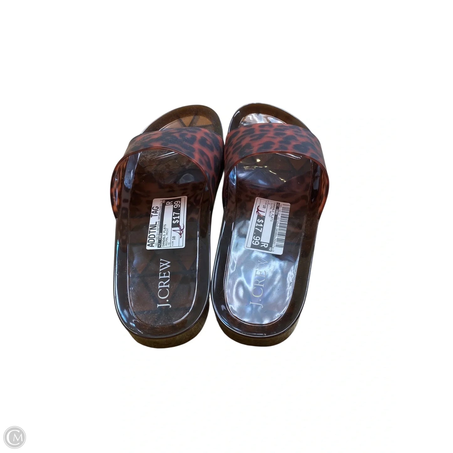 Sandals Flats By J. Crew In Animal Print, Size: 10
