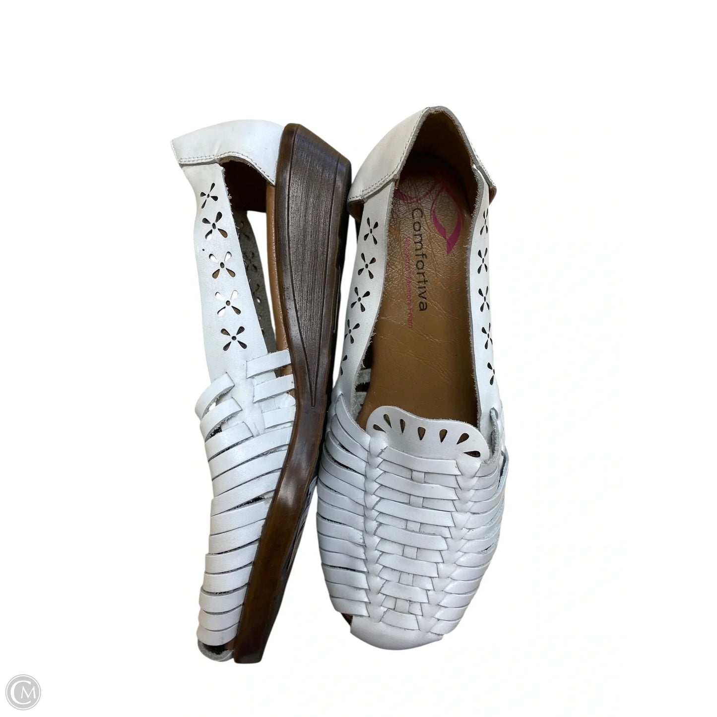 Shoes Heels Wedge By Comfortiva In White, Size: 6