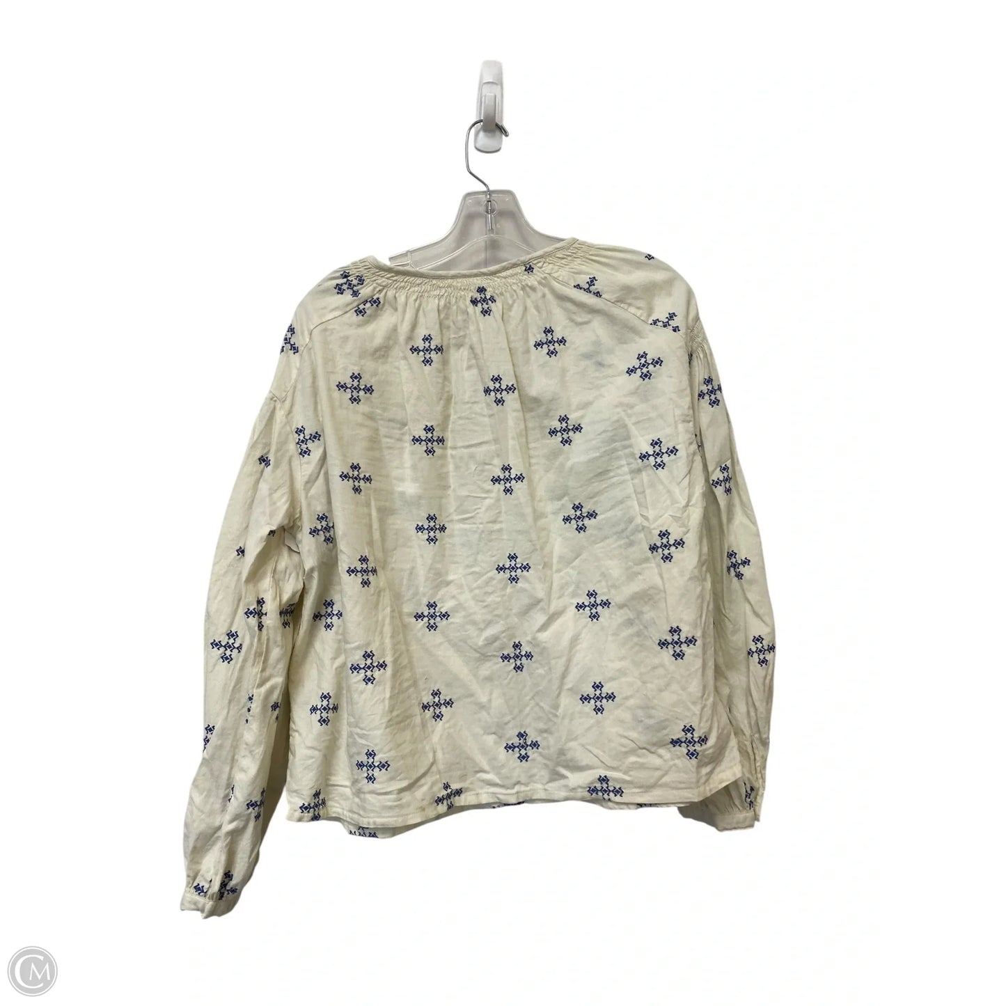 Top Long Sleeve By Ana In Cream, Size: L