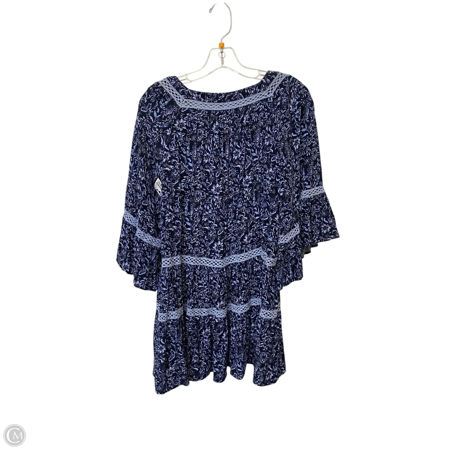 Tunic 3/4 Sleeve By Free People In Blue, Size: S