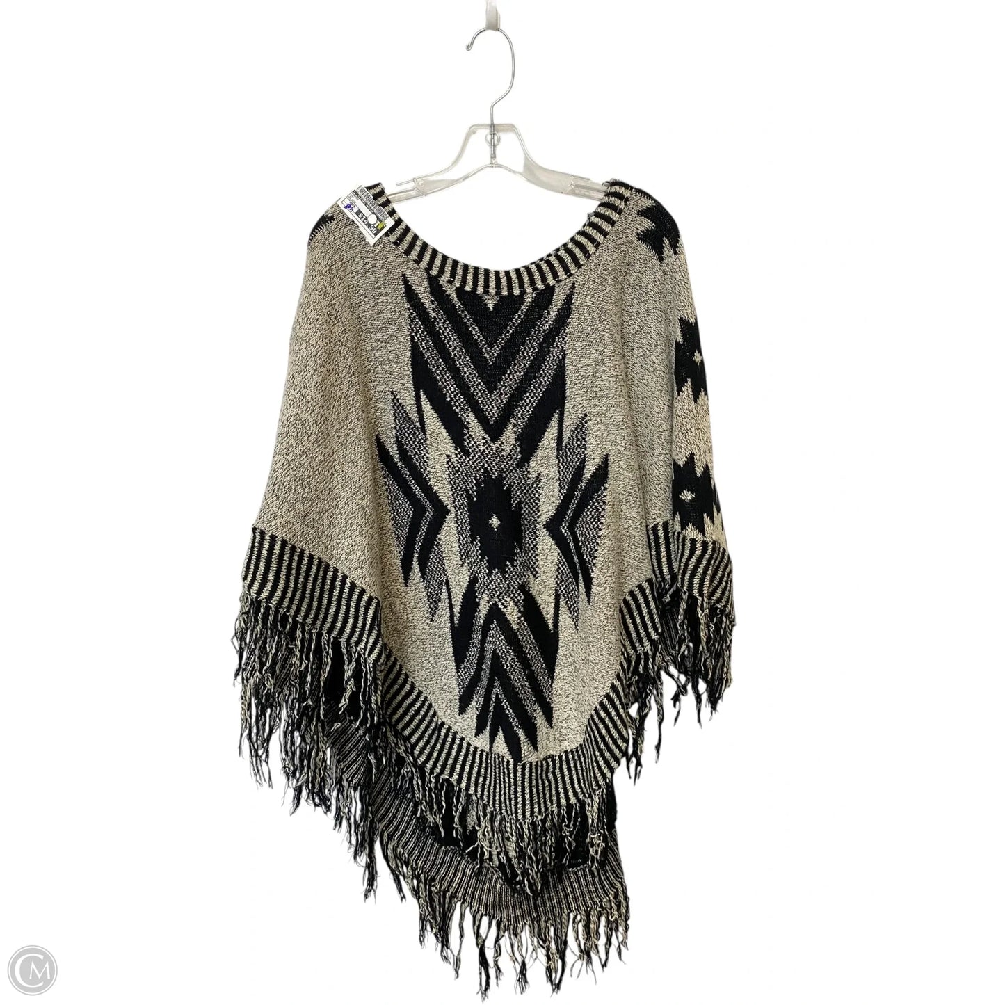 Poncho By Clothes Mentor In Tan, Size: Osfm