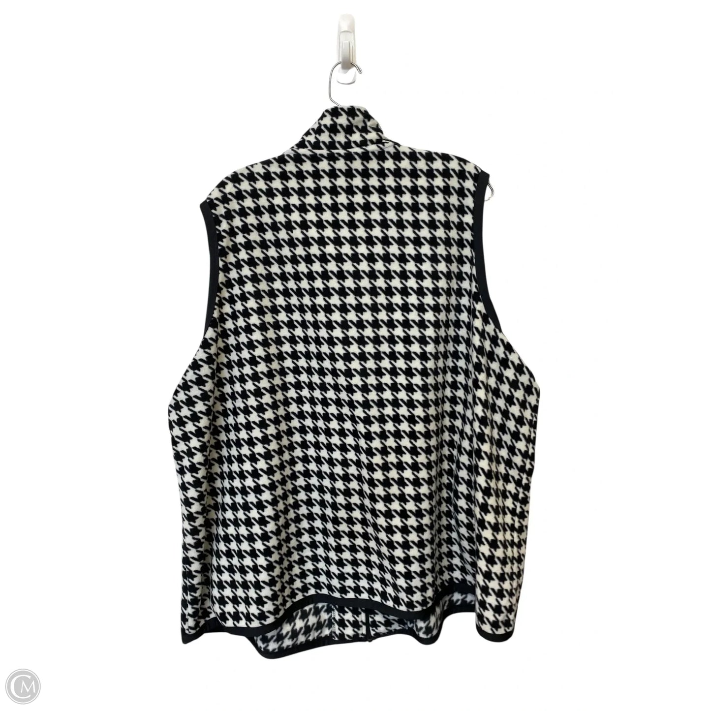 Vest Fleece By Woman Within In Black & White, Size: 2x