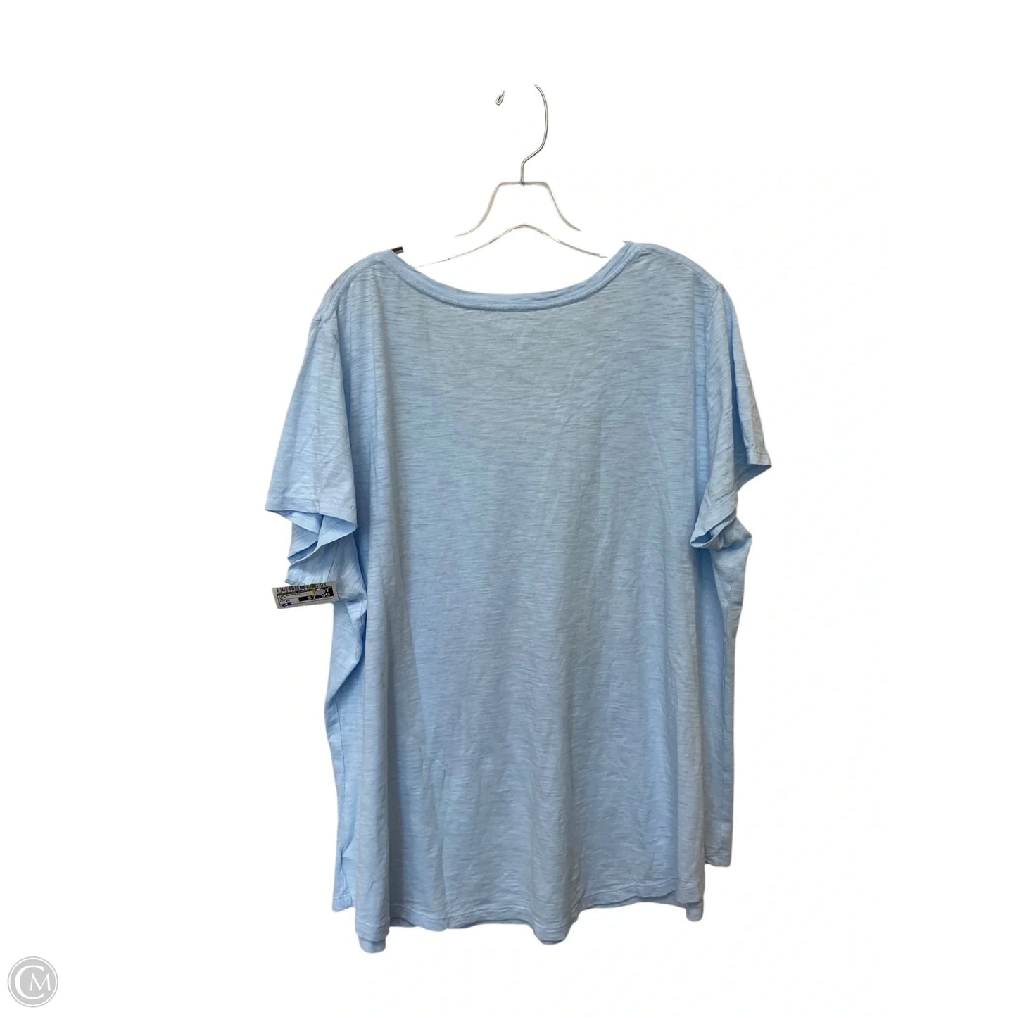 Top Short Sleeve Basic By Croft And Barrow In Blue, Size: 2x