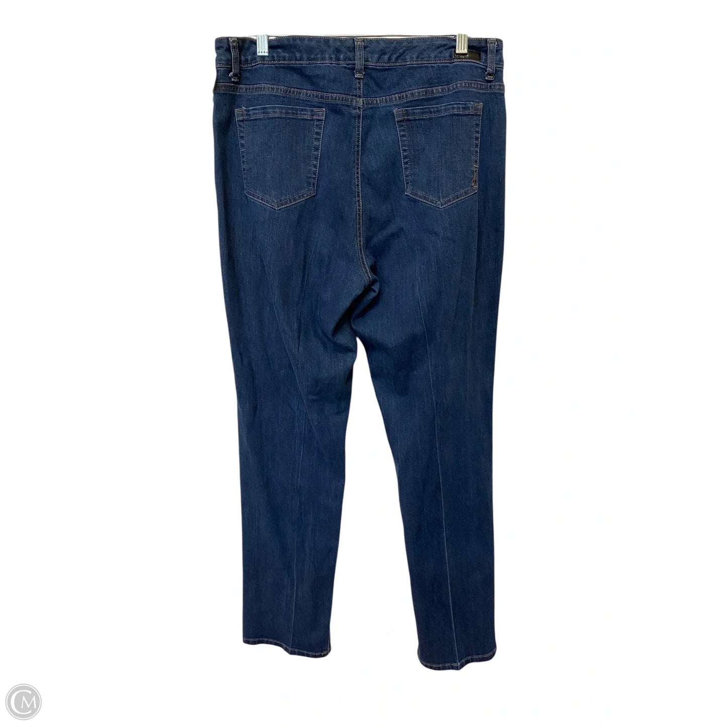 Jeans Straight By Jones New York In Blue Denim, Size: 16