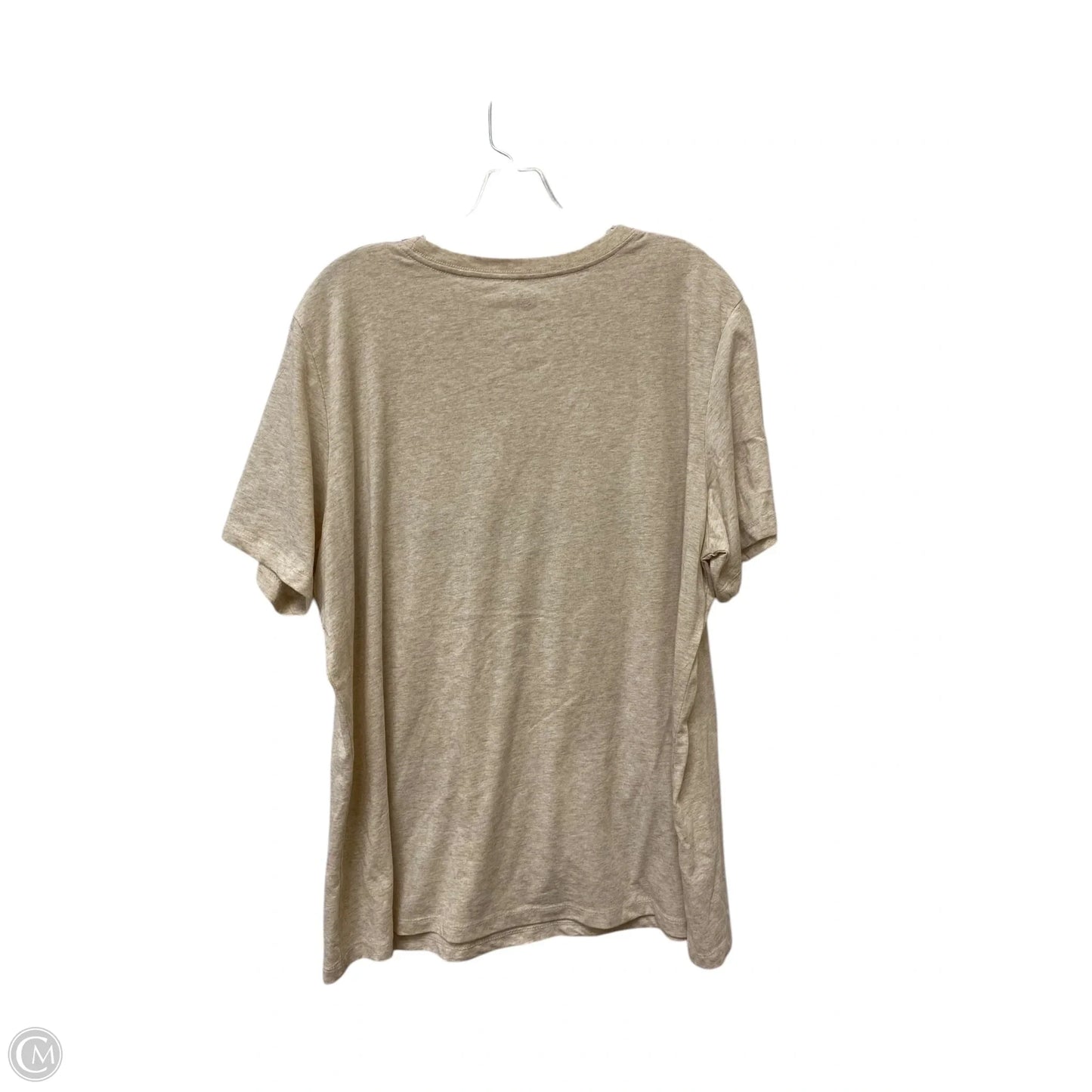 Top Short Sleeve By Cme In Tan, Size: 2x