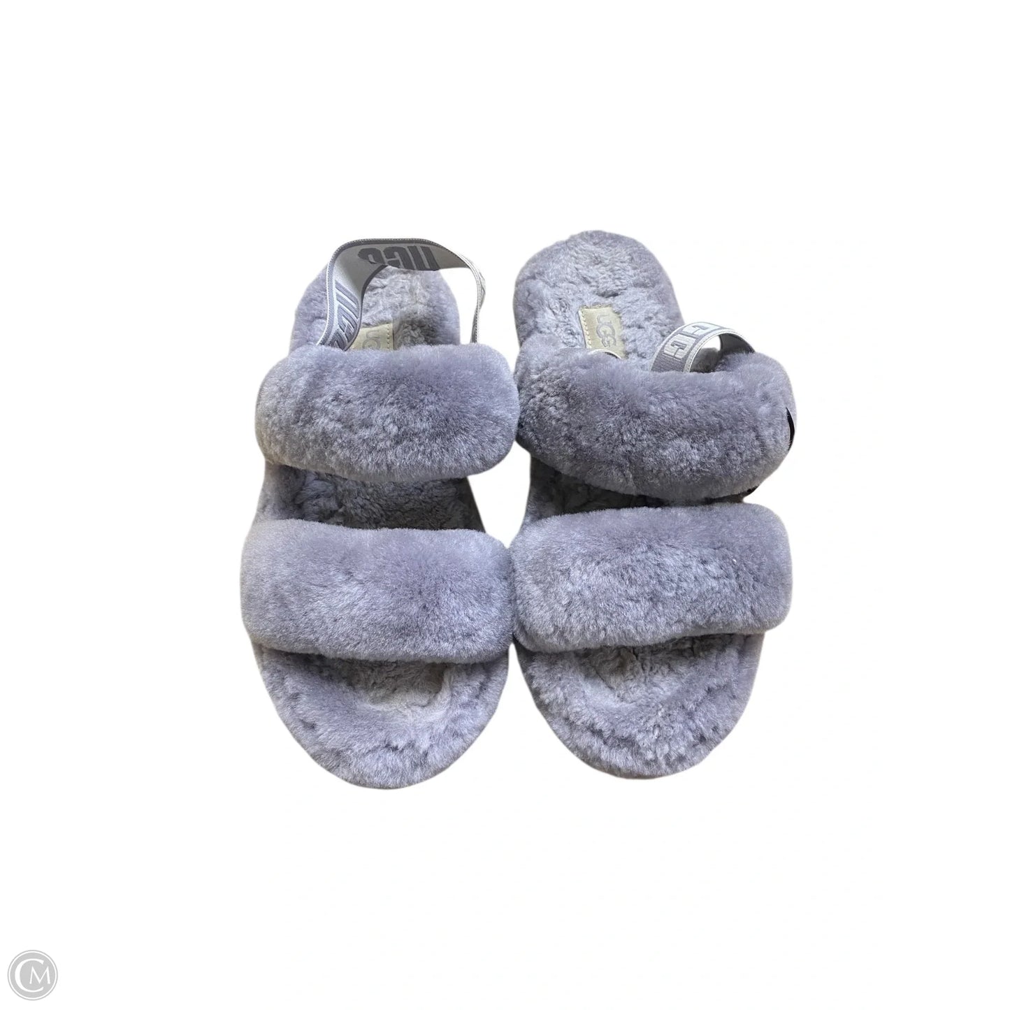 Slippers Designer By Ugg In Grey, Size: 7