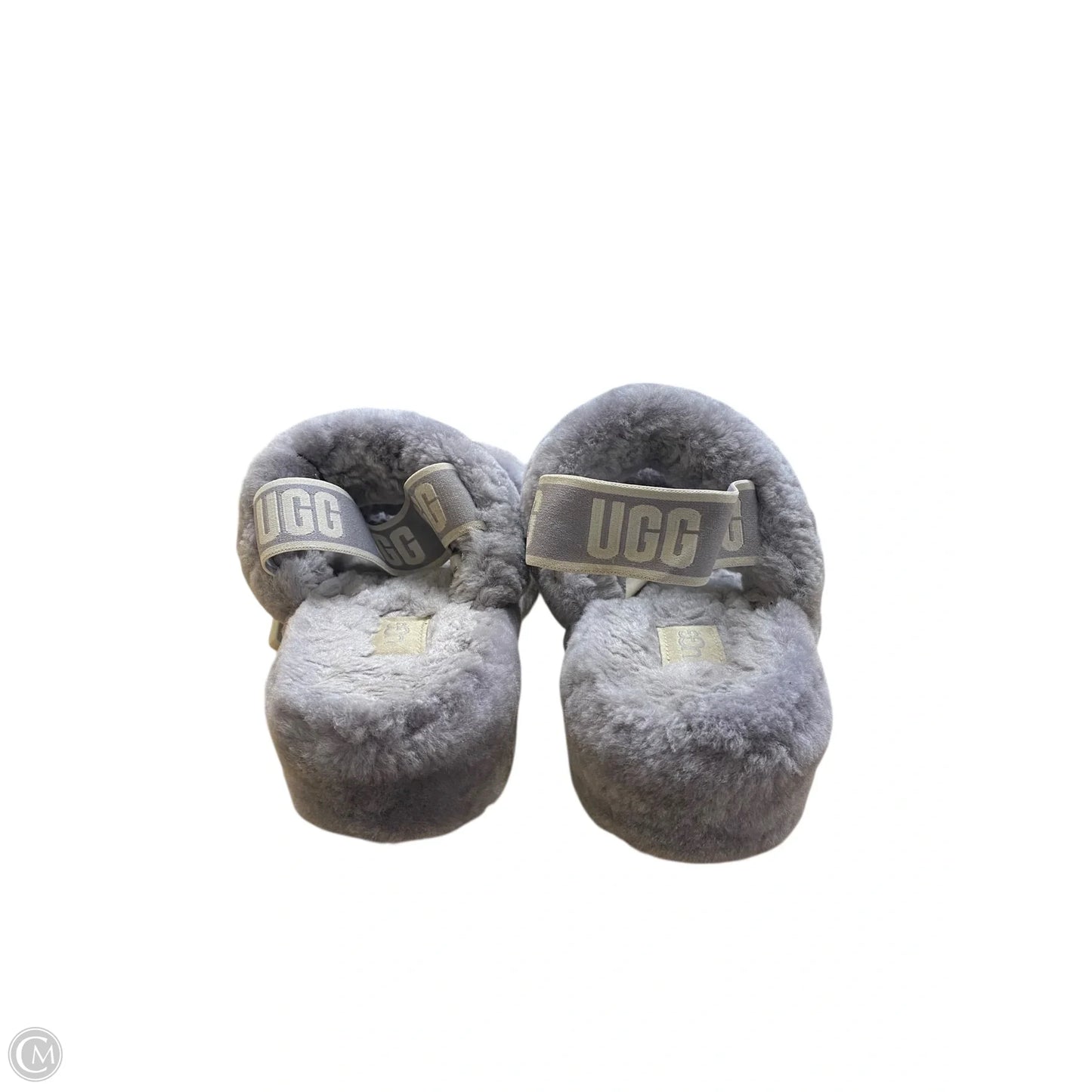 Slippers Designer By Ugg In Grey, Size: 7